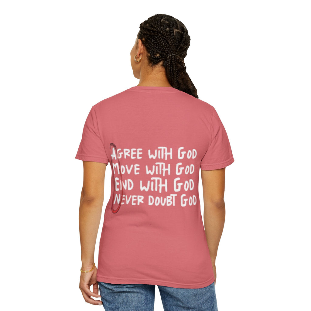 AMEN Acronym T-Shirt – Always Agree with God Move with God End with God Never Doubt God Christian Tee for Unwavering Faith Printify