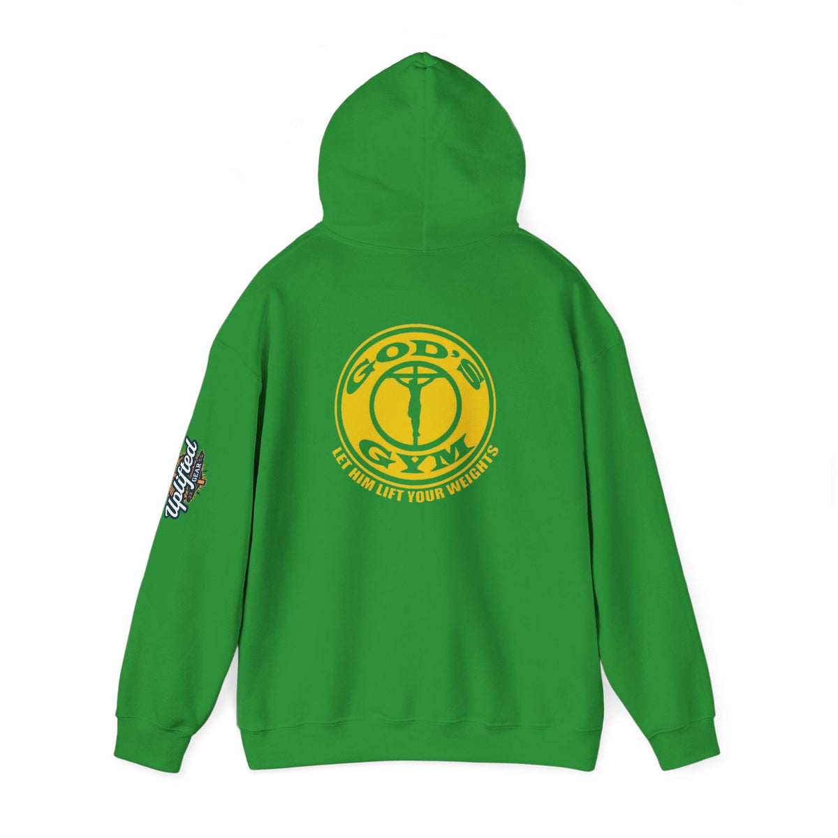 God's Gym Hoodie — "Let Him Lift Your Weights" Christian Fitness Hoodie Printify