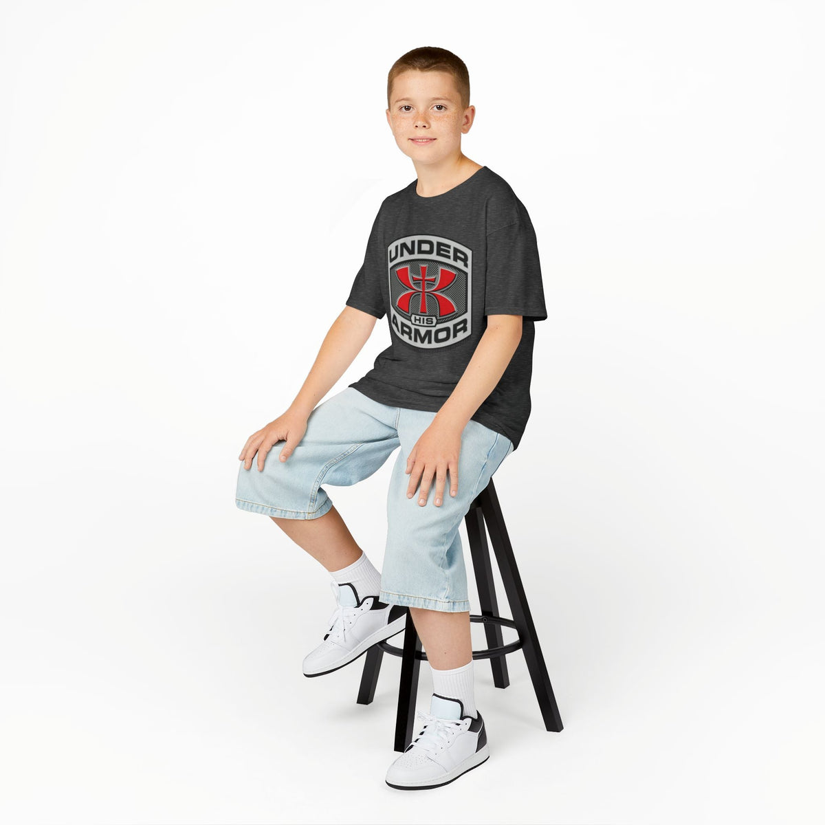 Under HIS Armor Christian T-Shirt — Faith-Inspired Under Armour Style Printify