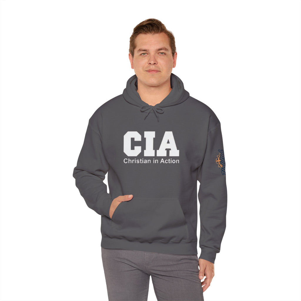 CIA Christian in Action Hoodie - Funny Faith Parody Hoodie - Mission Ready Apparel Printify