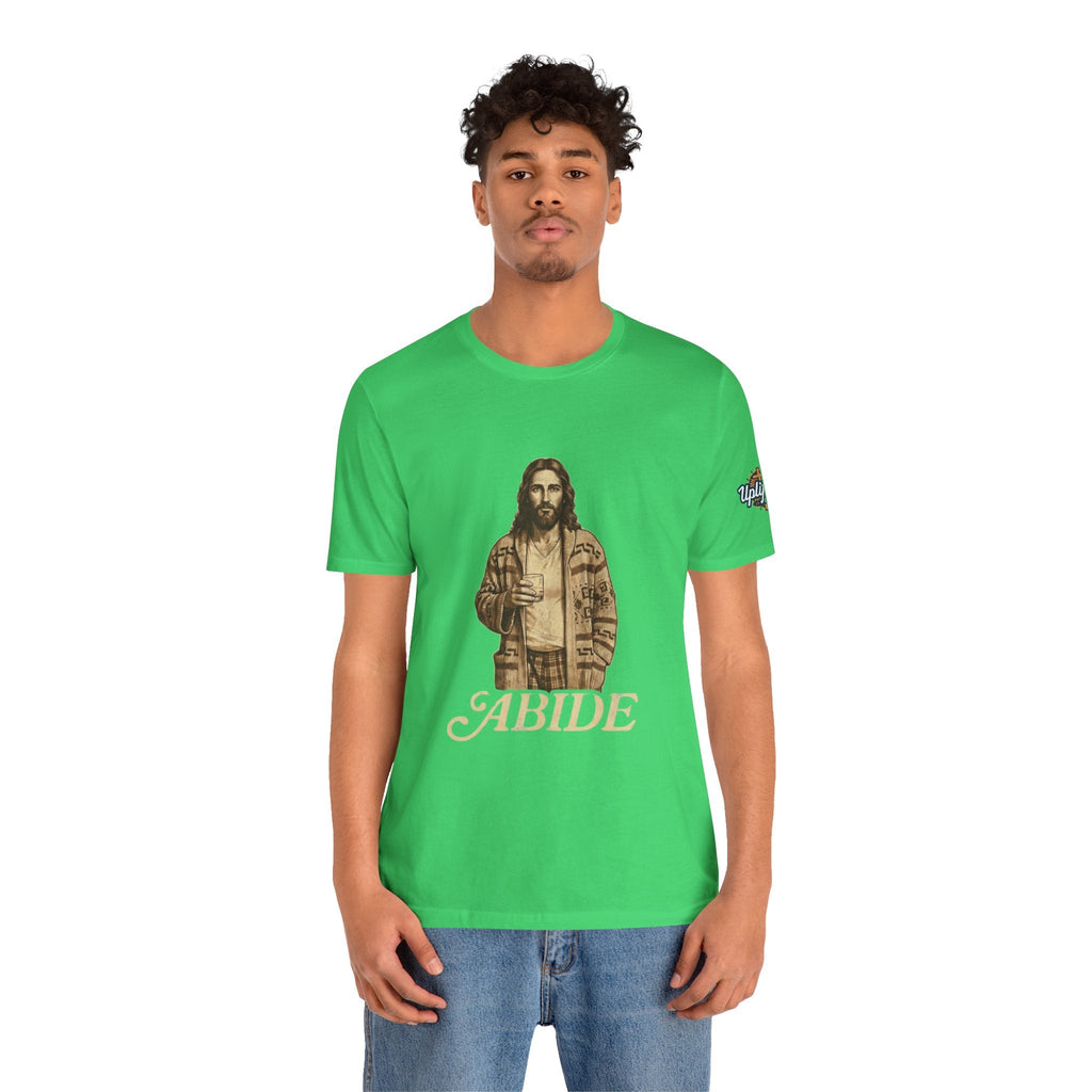 Abide Vintage Jesus Tee — "The Dude" Graphic Christian T-Shirt Printify