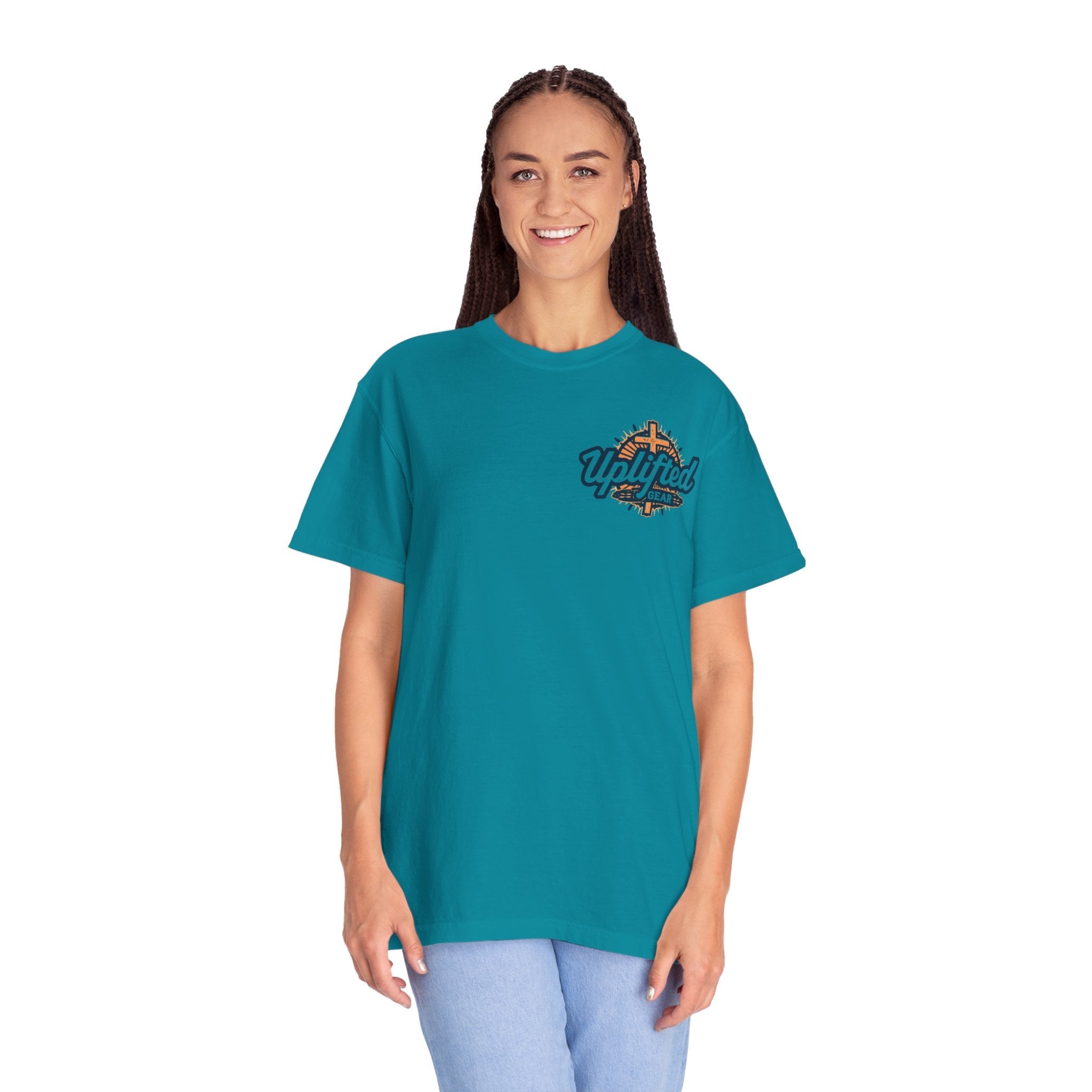 Unashamed T-shirt – Romans 1:16 Crucifixion Christian t-shirt for Bold Unwavering Faith Red Printify