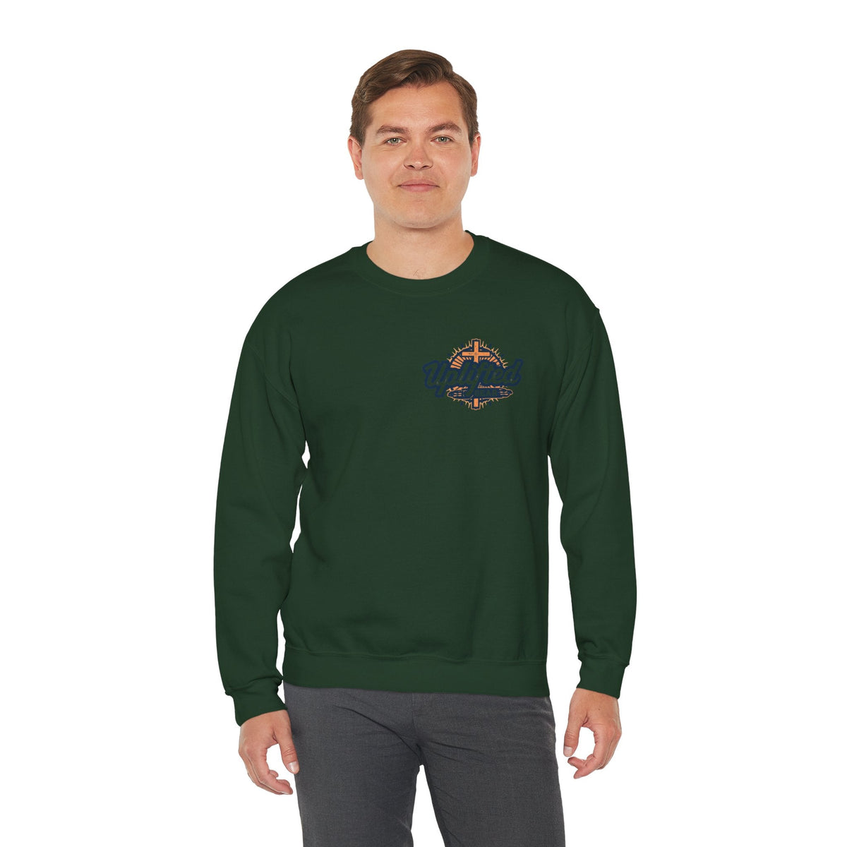 Jesus is King Sweatshirt – Bold Crown & Cross Christian Hoodie for Eternal Faith & Comfort Printify