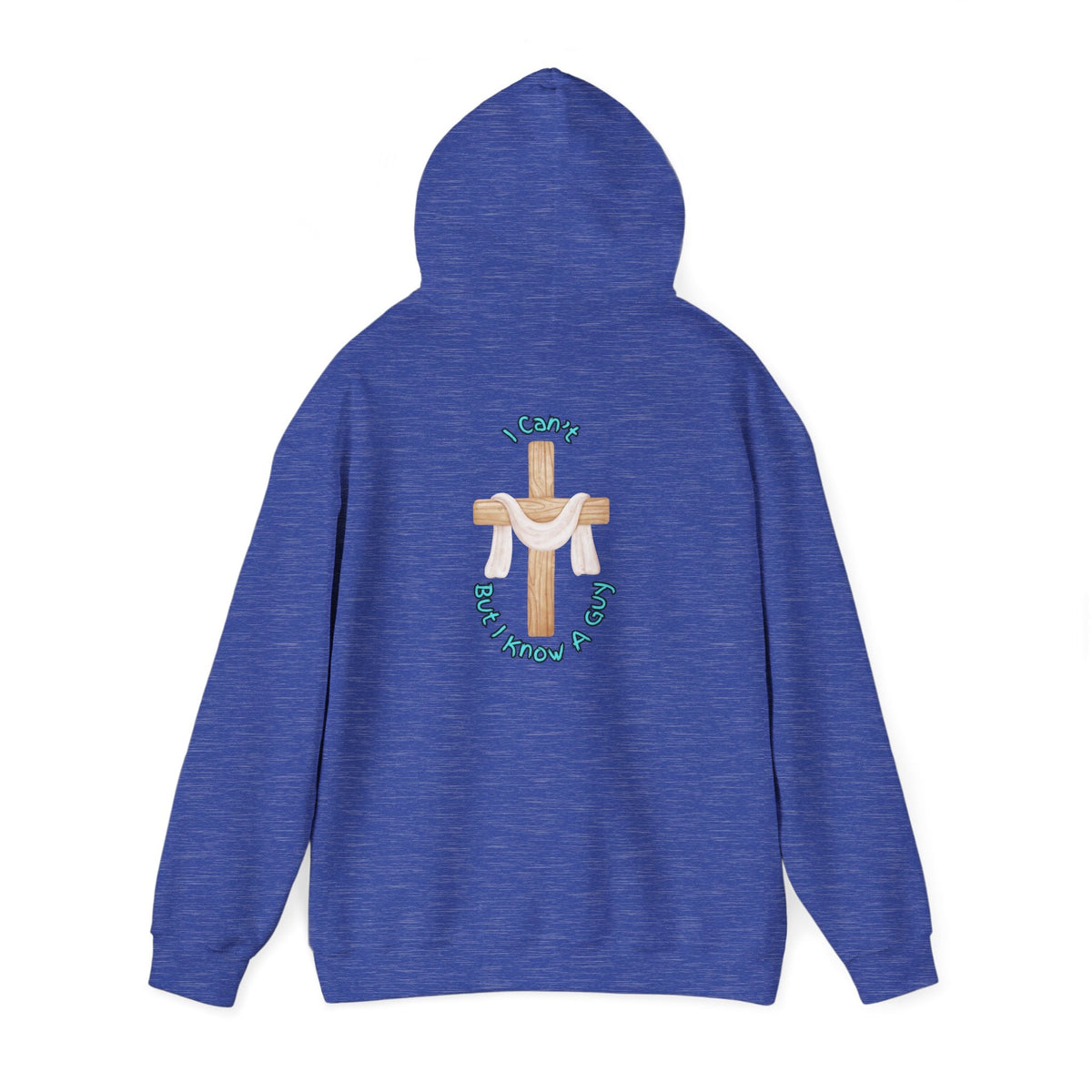 I Can’t, But I Know a Guy Hoodie – Jesus Cross Christian Hoodie for Cozy Faith Printify