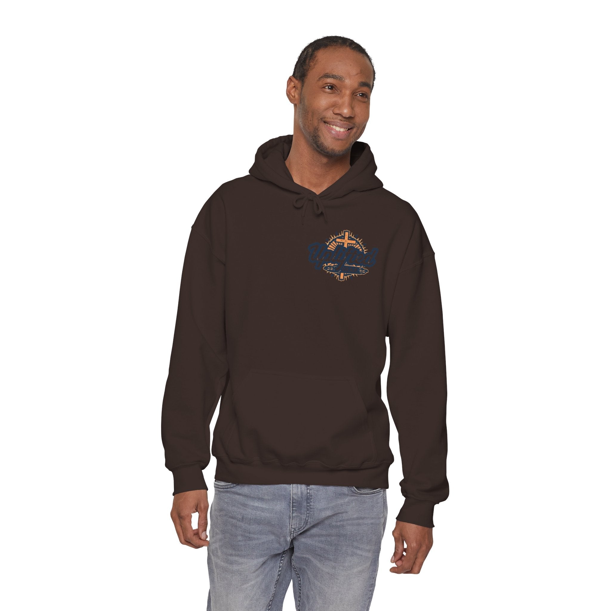 Christ is King Hoodie – Bold Crown & Cross Christian Sweatshirt for Unshakable Faith Printify