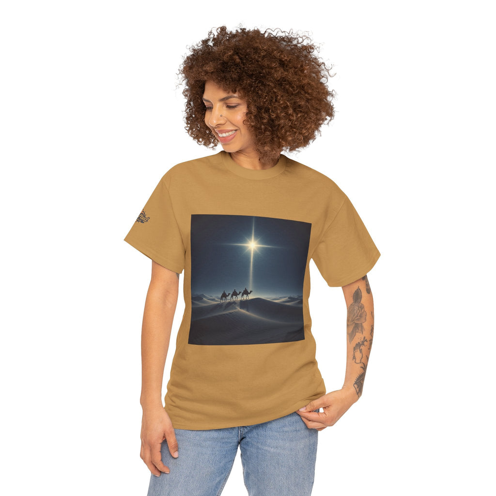 3 Wise Men T-shirt – Magi Camels Nativity Journey Christian Christmas T-shirt for Epiphany Faith & Holy Night Printify