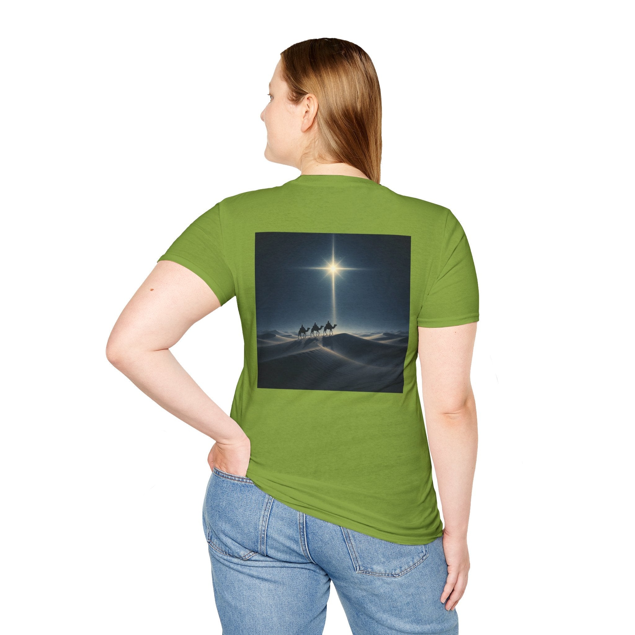 3 Wise Men T-shirt – Magi Camels Nativity Journey Christian Christmas T-shirt for Epiphany Faith & Holy Night Printify