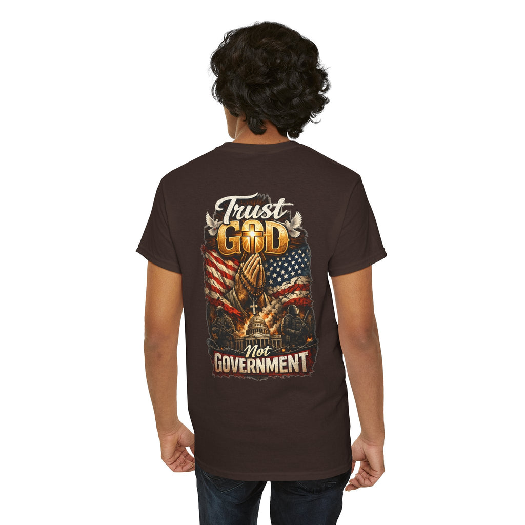 Trust God Not Government T-Shirt — Vintage Patriotic Christian Tee Printify