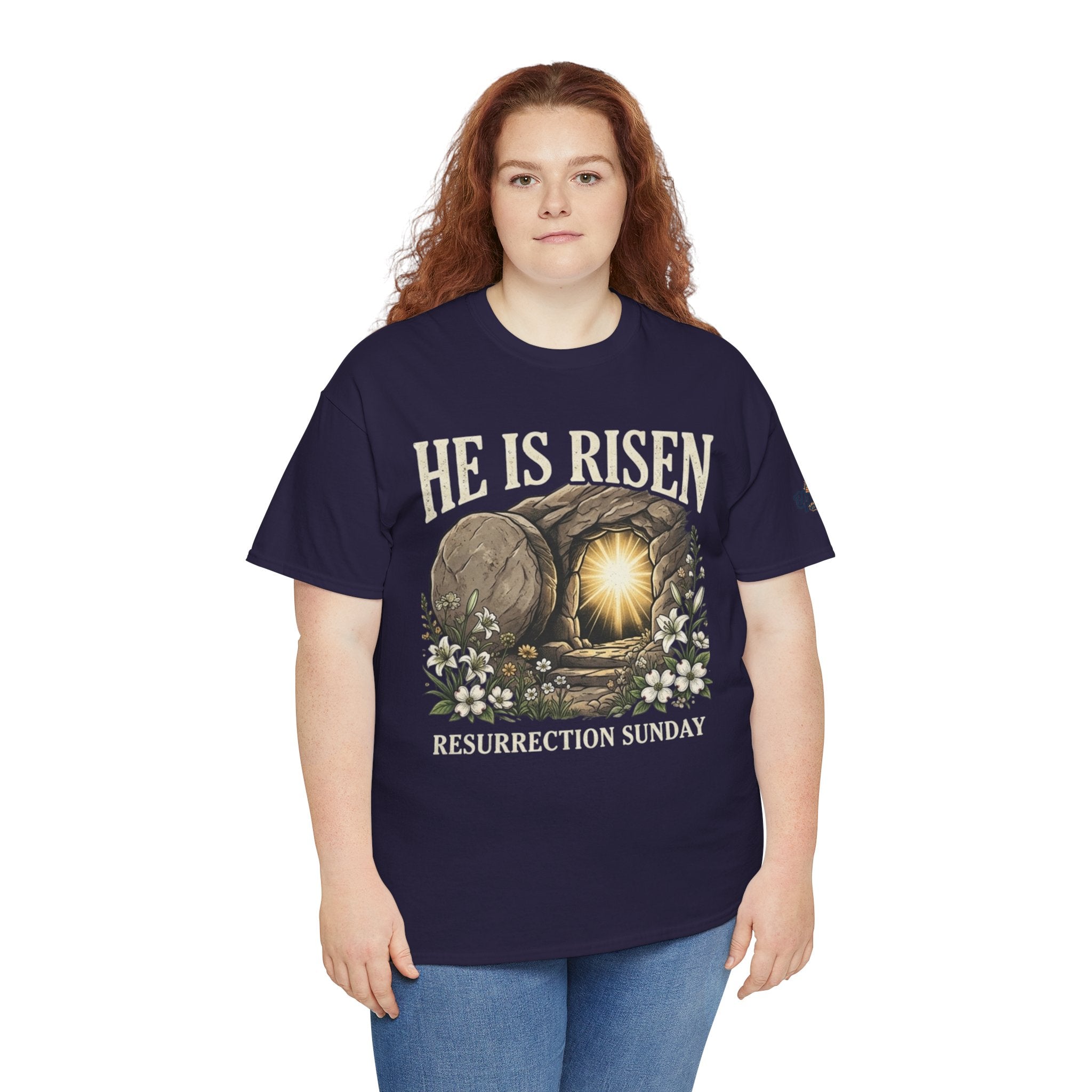 He Is Risen T-Shirt — Jesus Christ Resurrection Easter Tee Printify