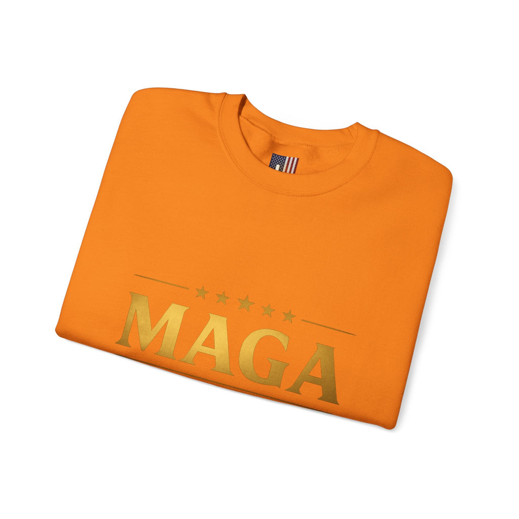 Sweatshirt — "MAGA Make America Godfearing Again" Gold Logo Crewneck Printify