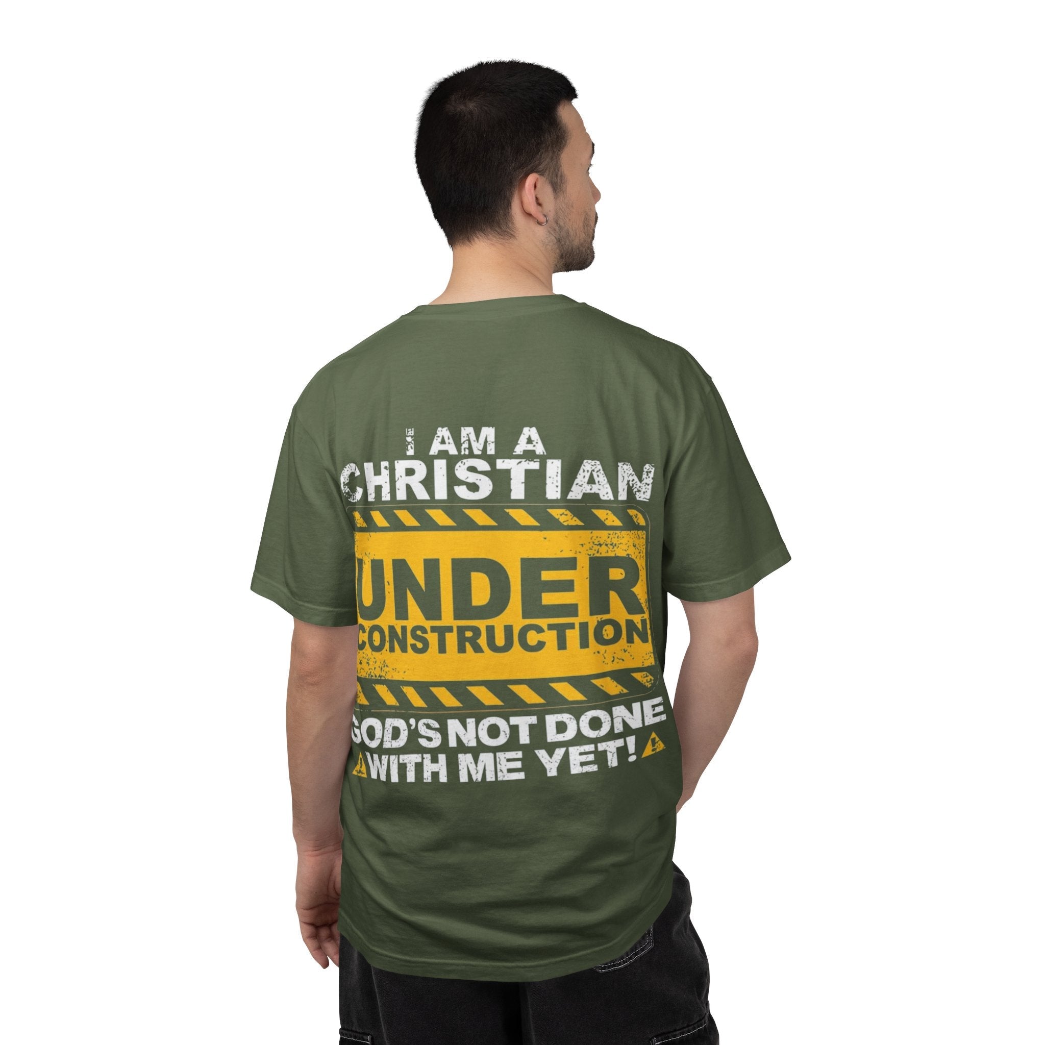 Christian Under Construction T-shirt | God Is Not Done With Me Yet T-shirt Printify
