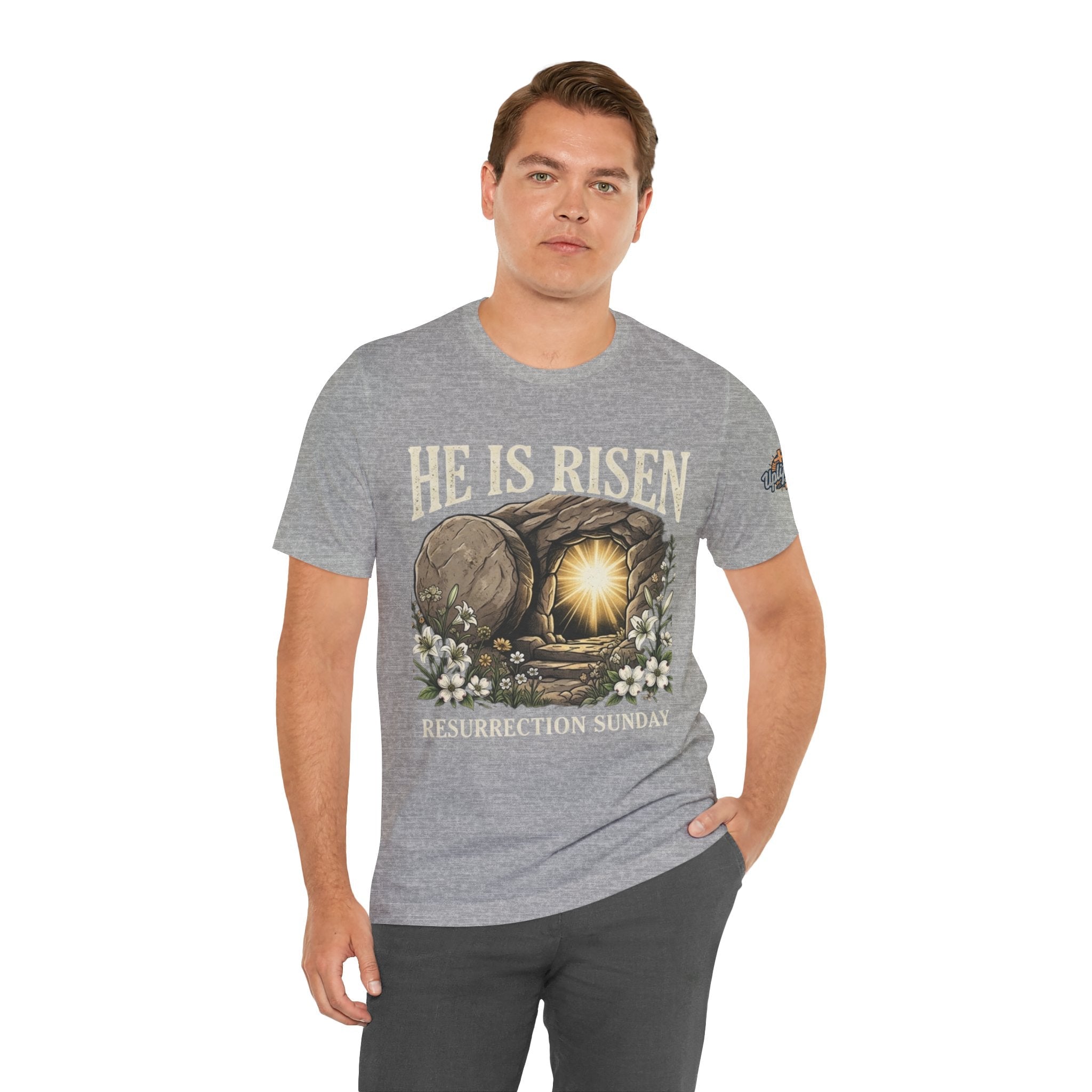 He Is Risen T-Shirt — Jesus Christ Resurrection Easter Tee Printify