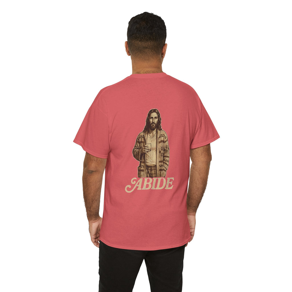 Abide Vintage Jesus Tee — "The Dude" Graphic Christian T-Shirt Printify