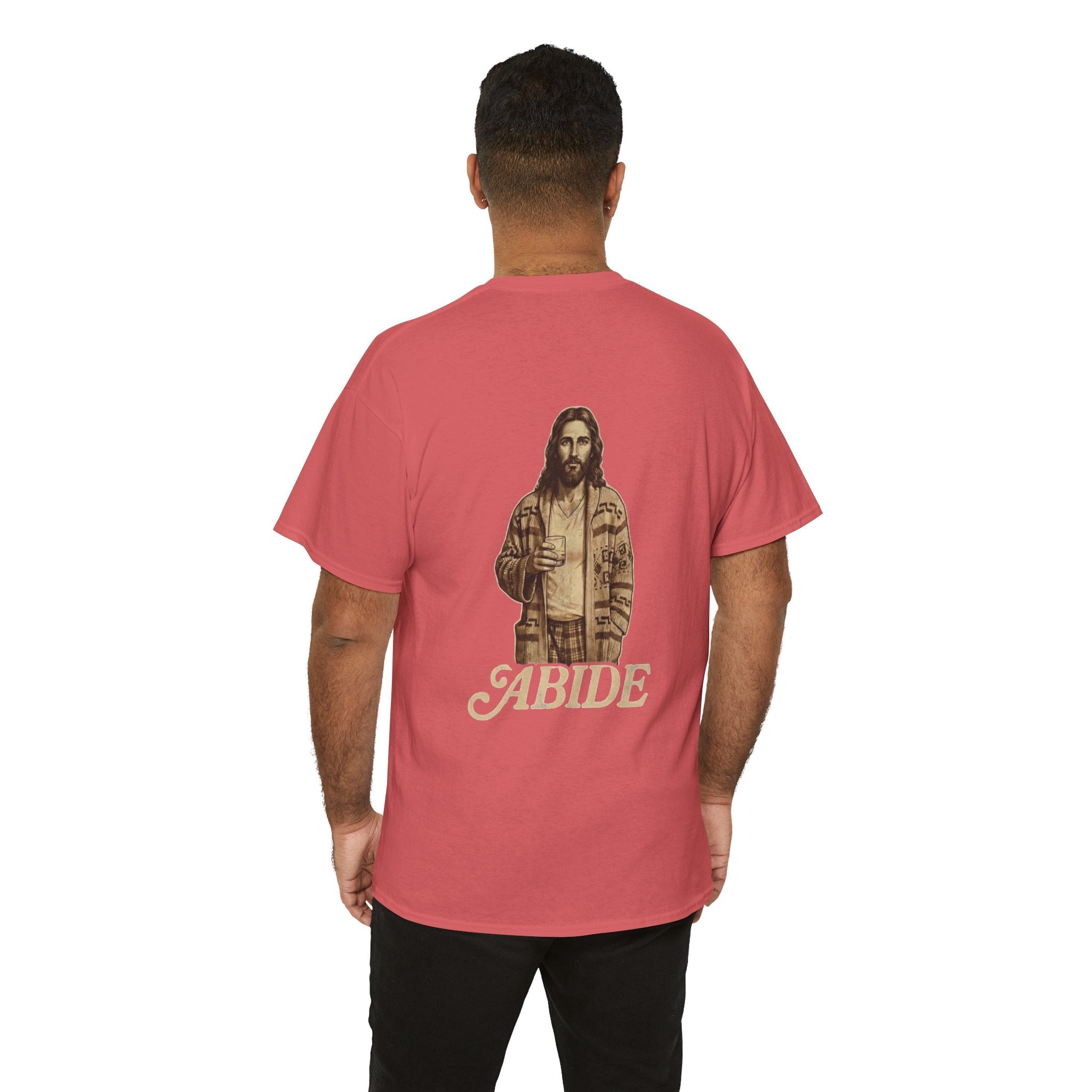 Abide Vintage Jesus Tee — "The Dude" Graphic Christian T-Shirt Printify