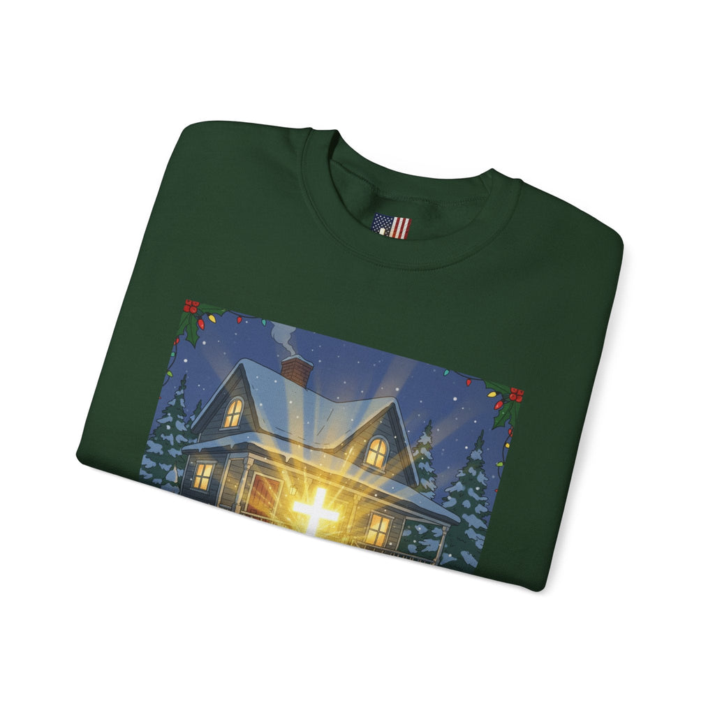 A Major Award This Christmas Sweatshirt – Fragile Leg Lamp Parody Cross Unboxing Christian Sweatshirt for Hilarious Faith & Holiday Glow Printify