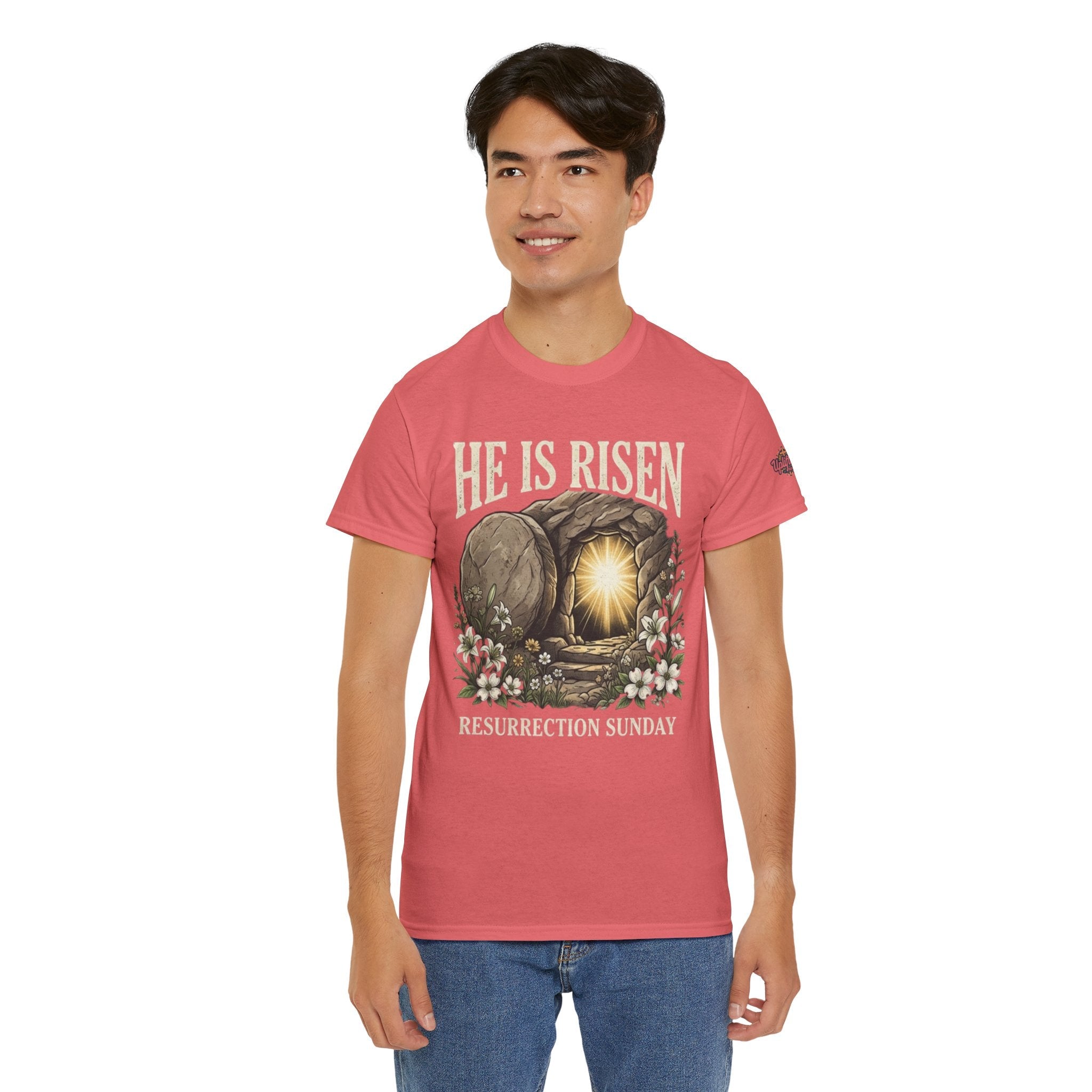 He Is Risen T-Shirt — Jesus Christ Resurrection Easter Tee Printify