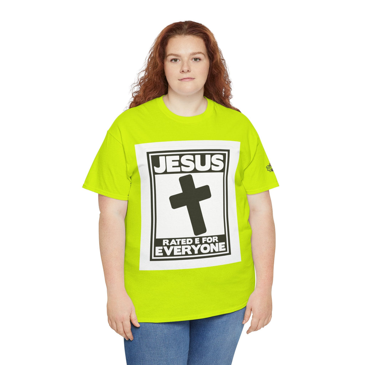 Jesus, Rated E for Everyone T-shirt - Gamer Faith T-shirt - Christian Video Game Parody Printify