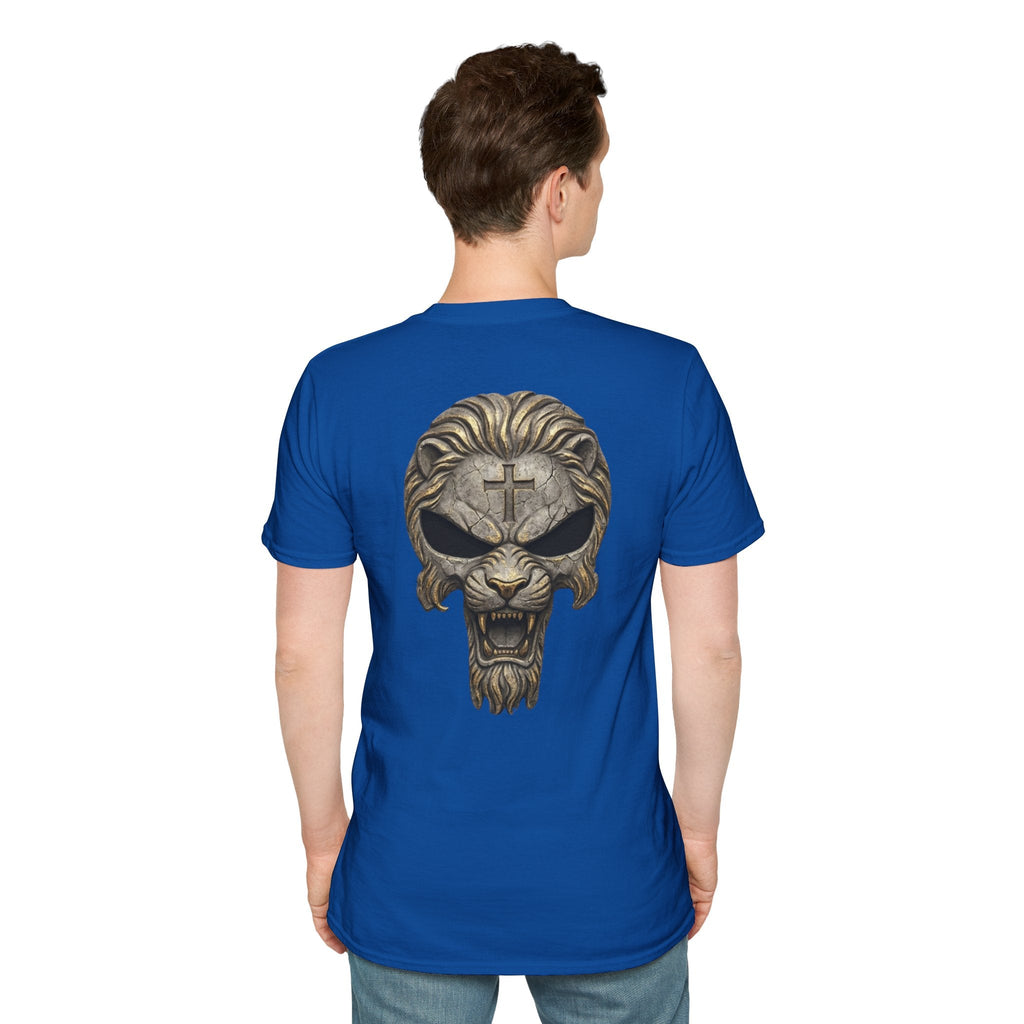 Lion of Judah Skull Christian T-shirt - Warrior Faith Cross T-shirt Printify