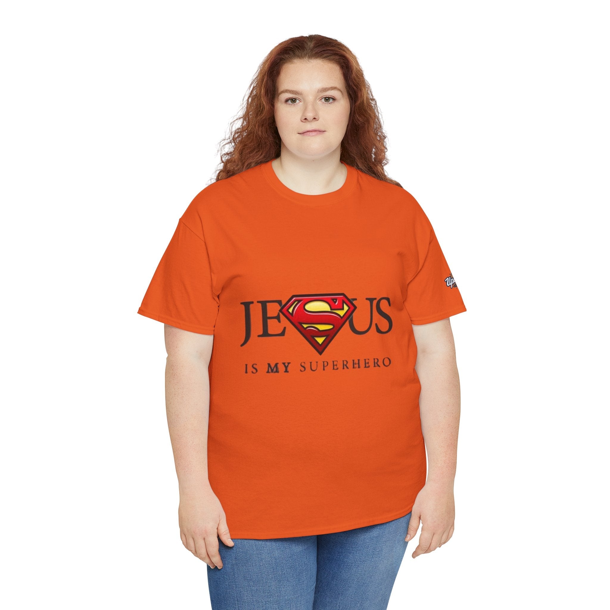 Jesus Is My Superhero T-Shirt — Faith-Based Superman-Inspired Tee Printify