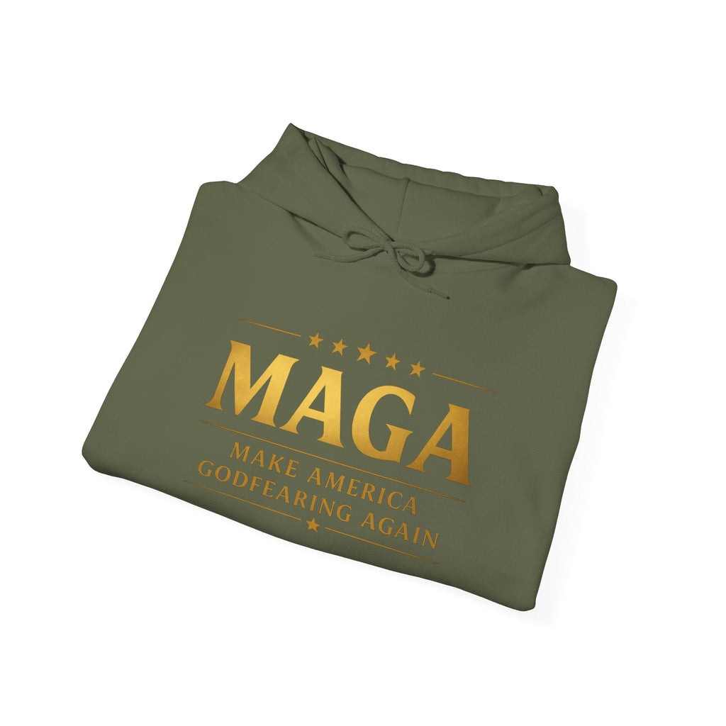 Hoodie - MAGA "Make America Godfearing Again" Political Graphic Hoodie Printify