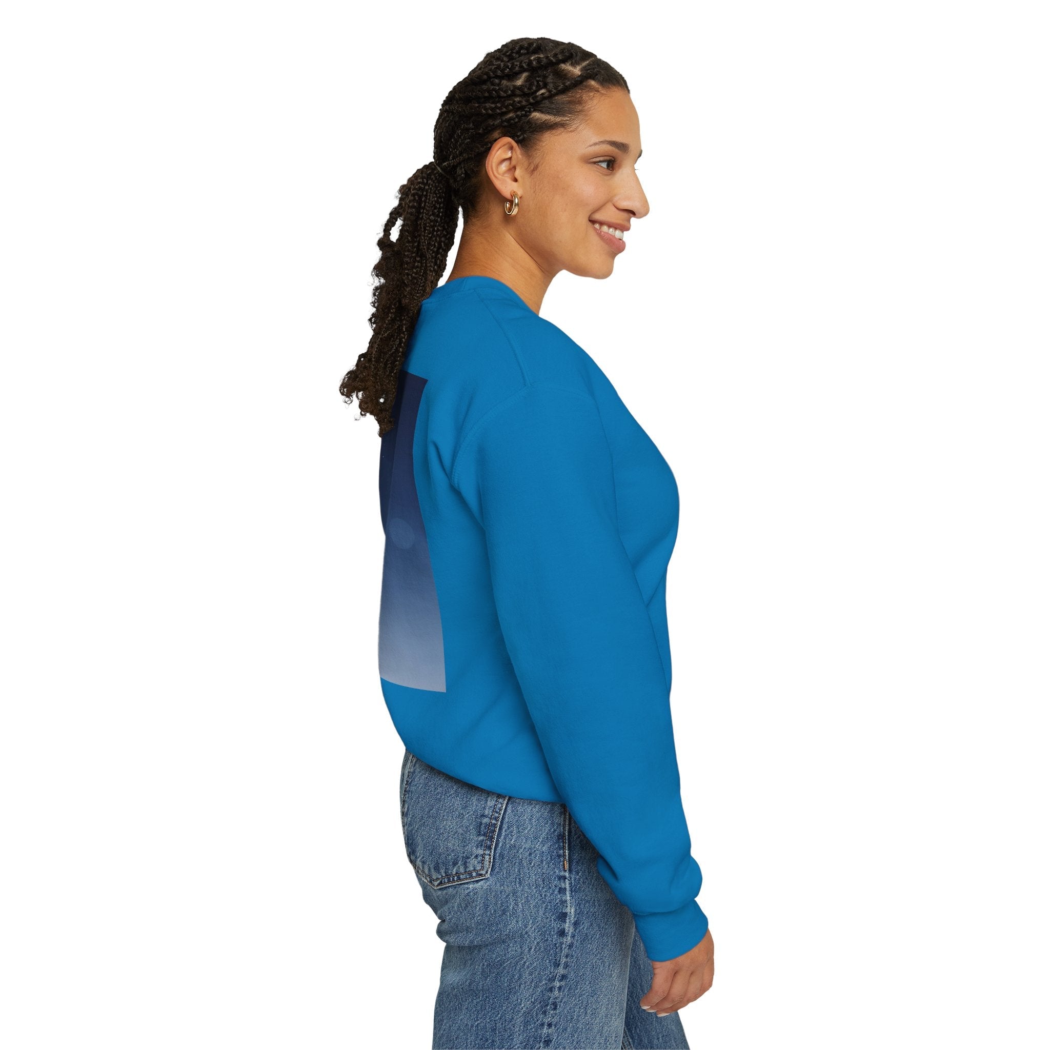 Walk by Faith, Not by Sight Sweatshirt – Moonlit Footprints Christian Sweatshirt for Cozy Nights Printify