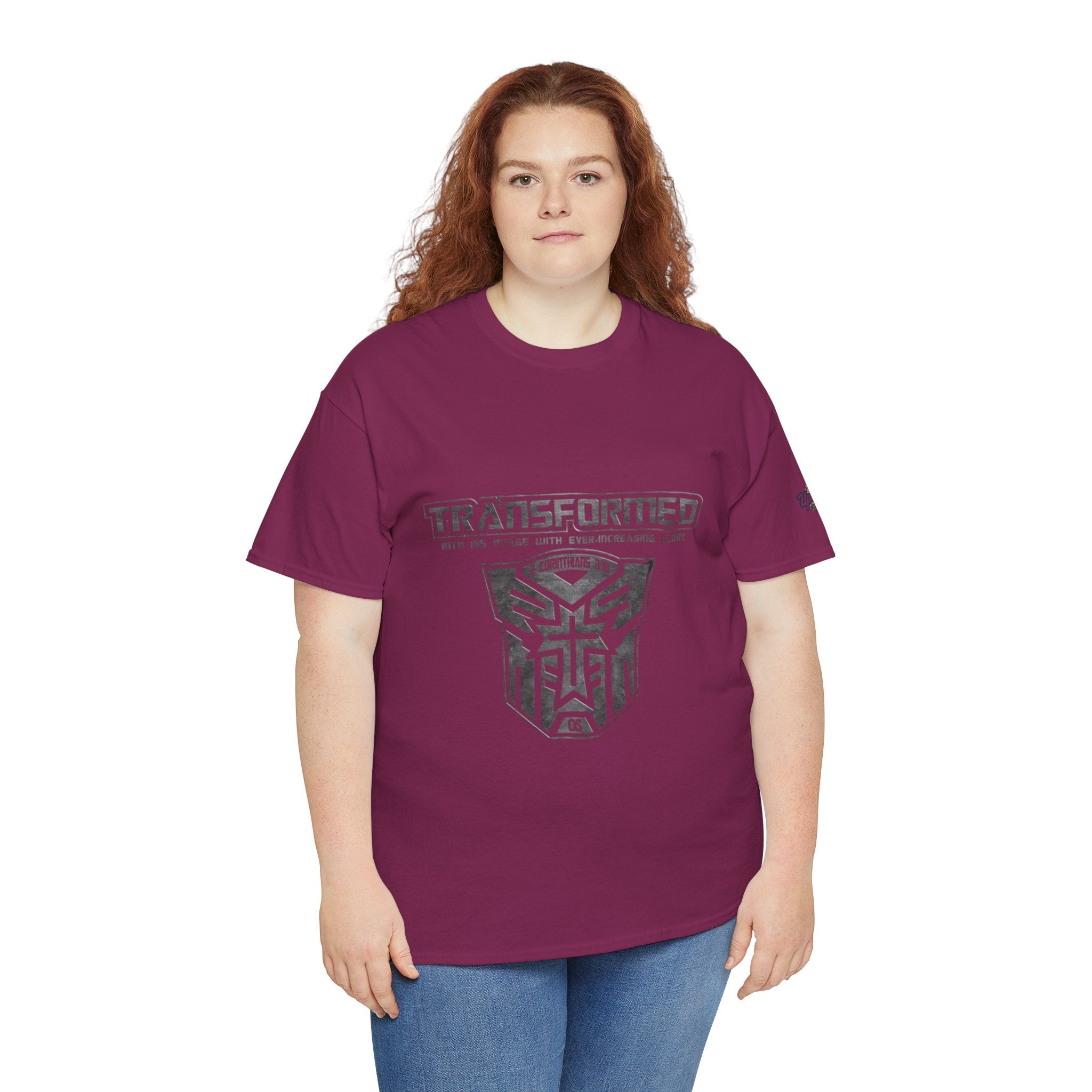 Transformer Logo Christian T-shirt | 2 Corinthians 3:18 Bible Verse T-shirt Printify