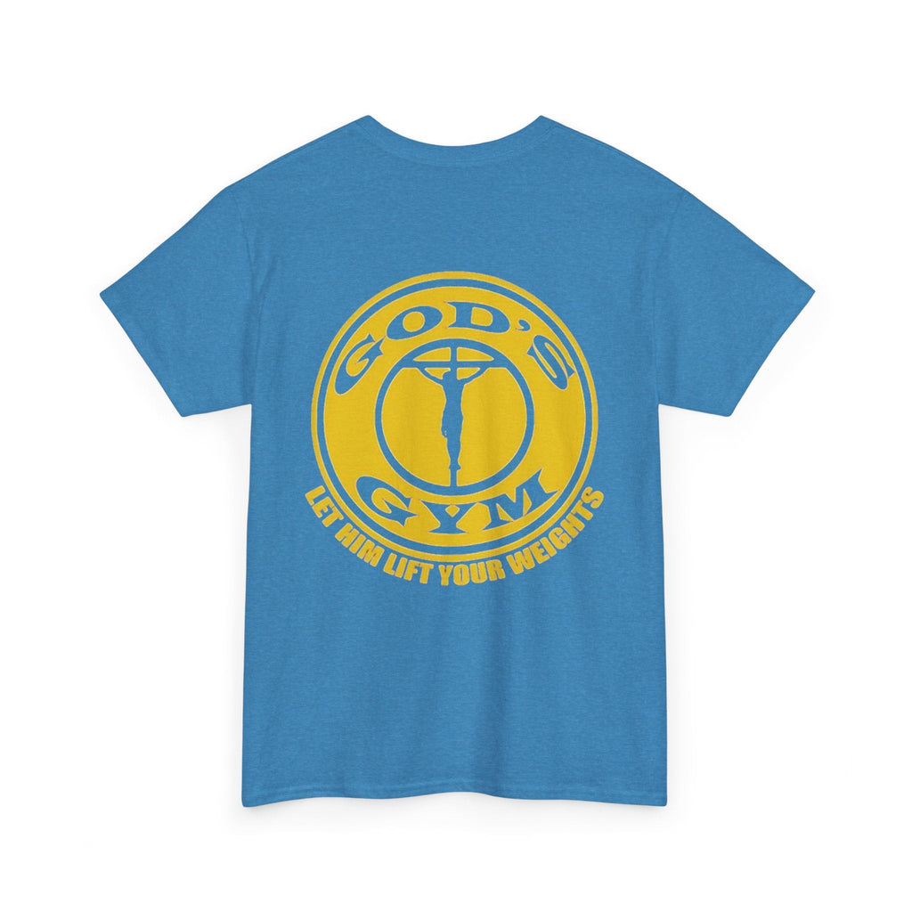God's Gym T-Shirt — "Let Him Lift Your Weights" Christian Fitness Tee Printify