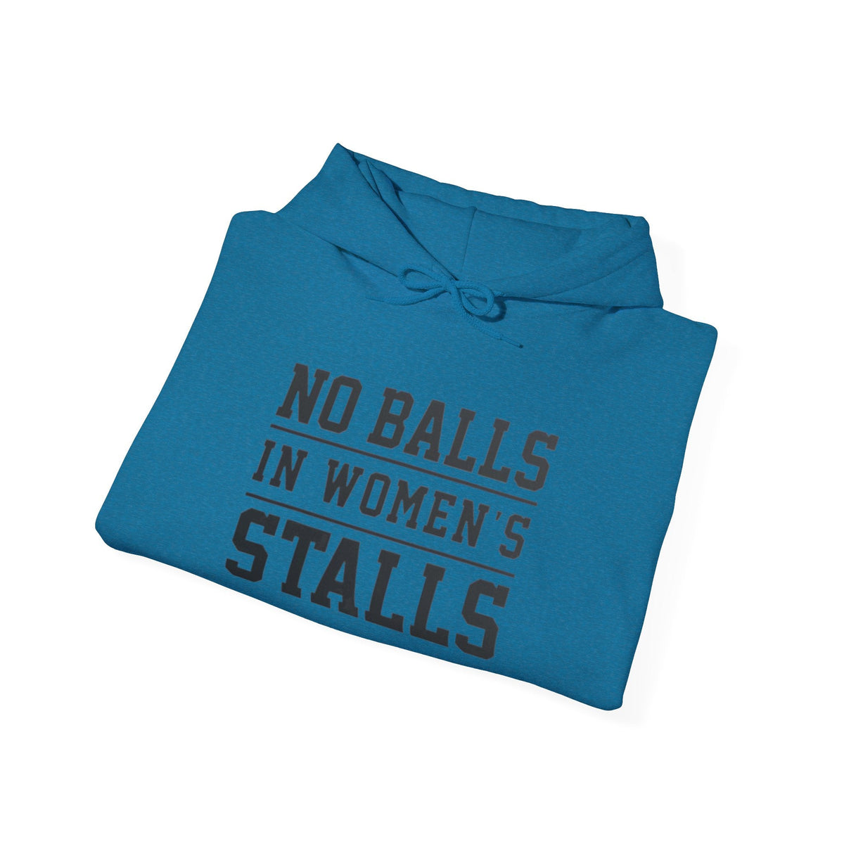 "No Balls in Women's Stalls" Statement Hoodie — Protest Sweatshirt Printify