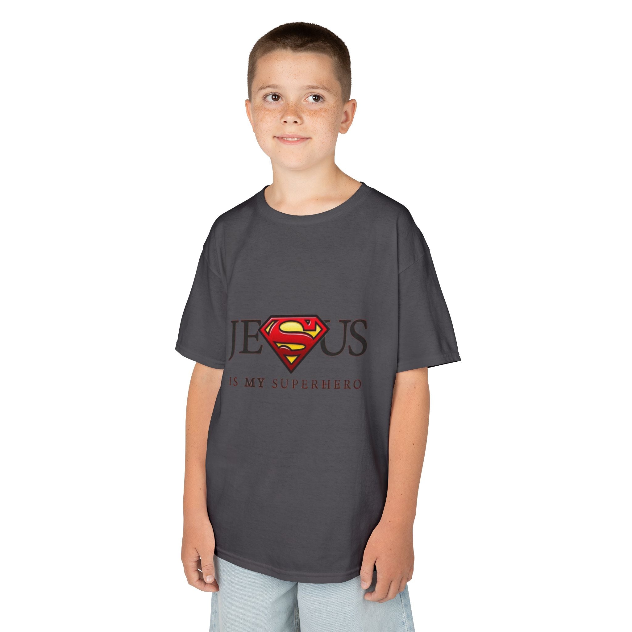 Jesus Is My Superhero T-Shirt — Faith-Based Superman-Inspired Tee Printify