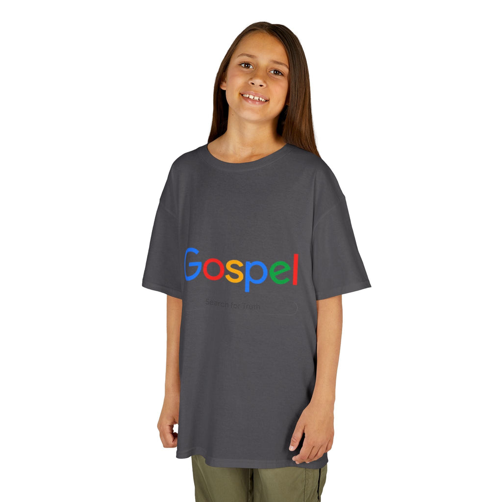 Kids Tee — "Gospel" Colorful Search-Style Logo Printify