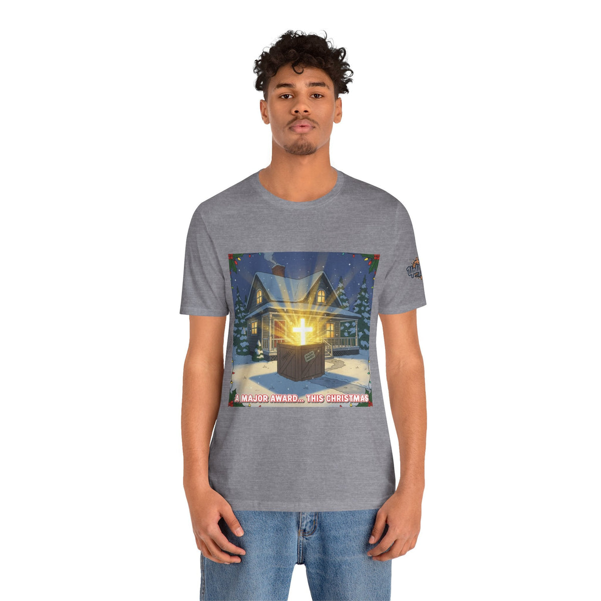 A Major Award This Christmas T-shirt – Fragile Leg Lamp Parody Cross Unboxing Christian T-shirt for Hilarious Faith & Holiday Glow Printify