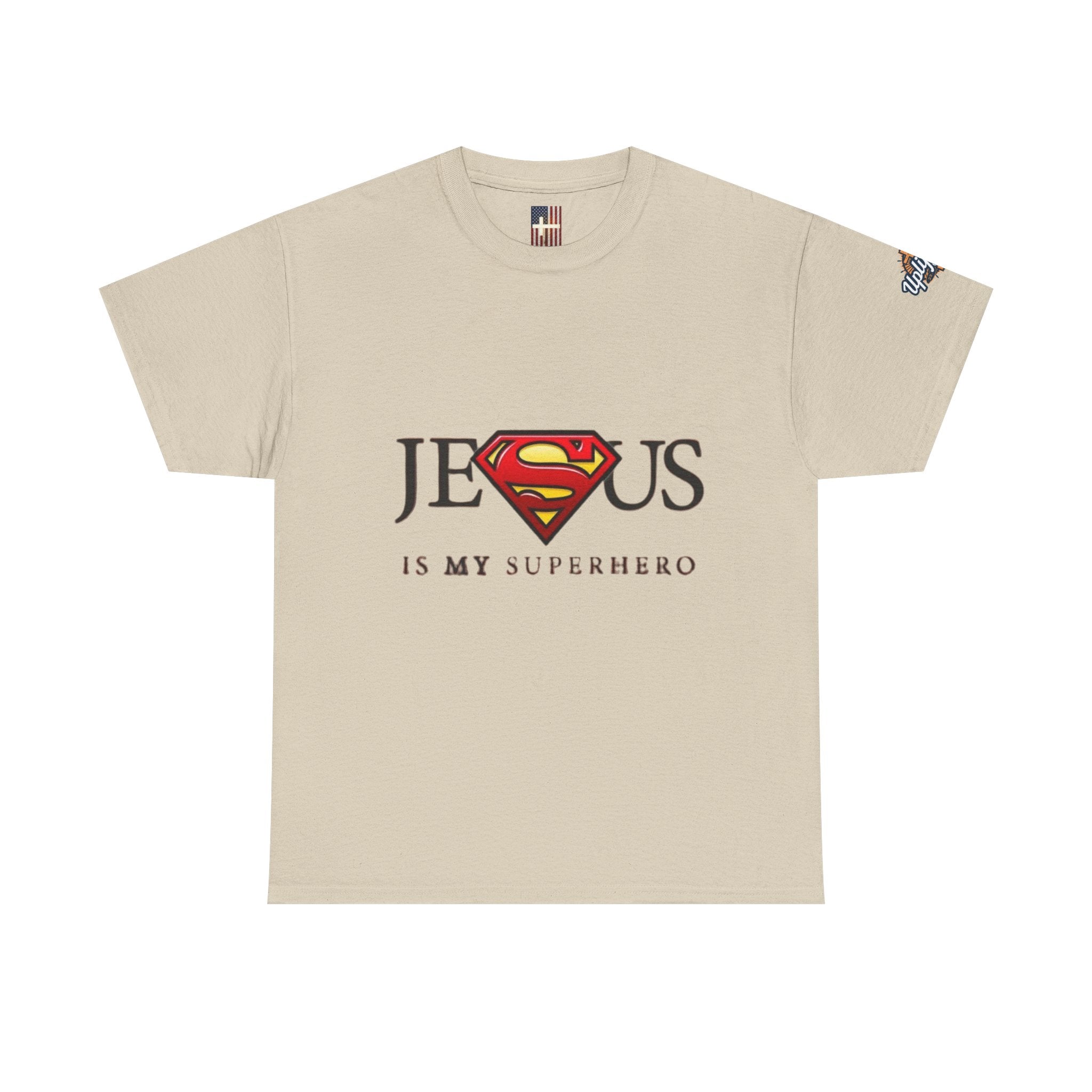 Jesus Is My Superhero T-Shirt — Faith-Based Superman-Inspired Tee Printify