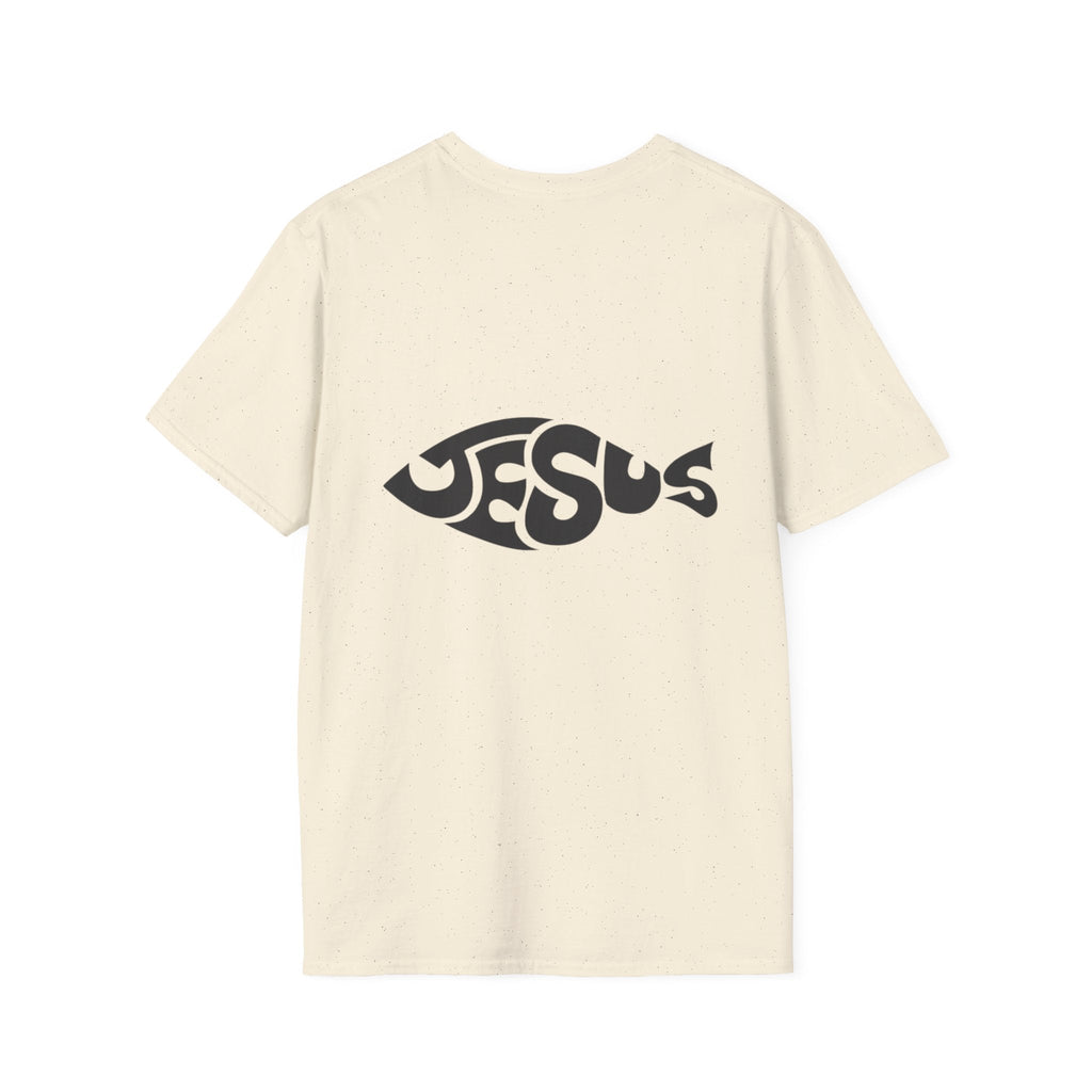 Ichthus Jesus Fish T-shirt - Jesus Word Art - Christian Faith Symbol T-shirt Printify