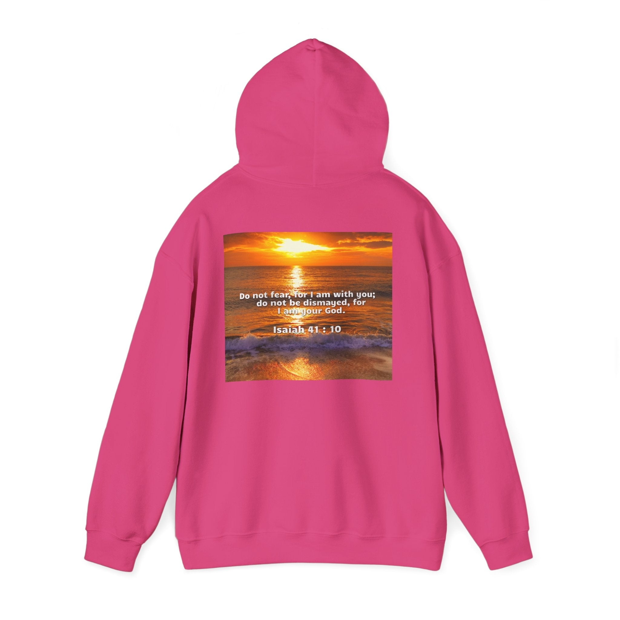 Bible Verse Unisex Heavy Blend™ Hooded Sweatshirt - Isaiah 41 : 10 Printify