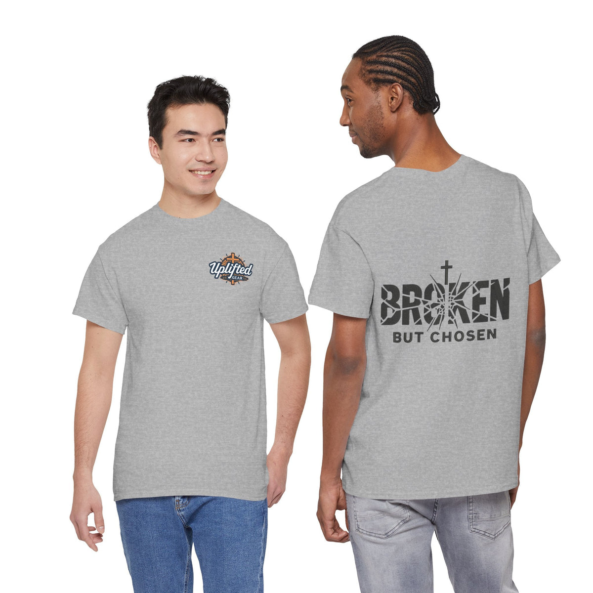 Broken But Chosen T-Shirt — Inspirational Faith Graphic Tee Printify