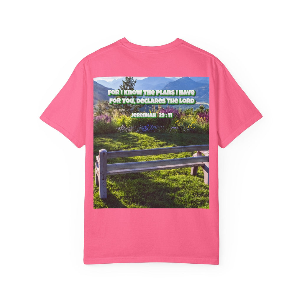 Bible Verse Unisex Garment-Dyed T-shirt  - Jeremiah 29 : 11 Printify