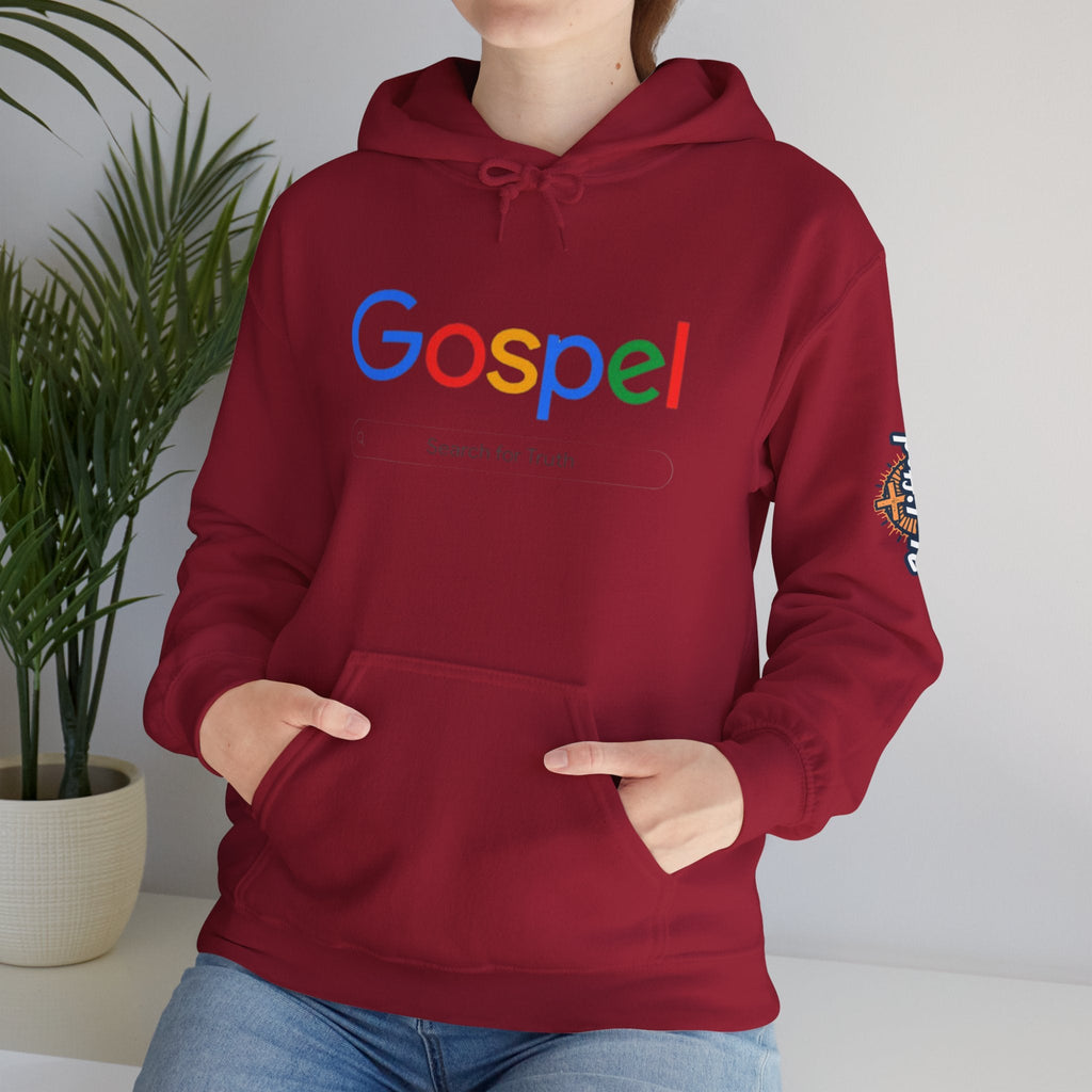 Gospel Hoodie — "Search for Truth" Christian Faith Pullover Printify