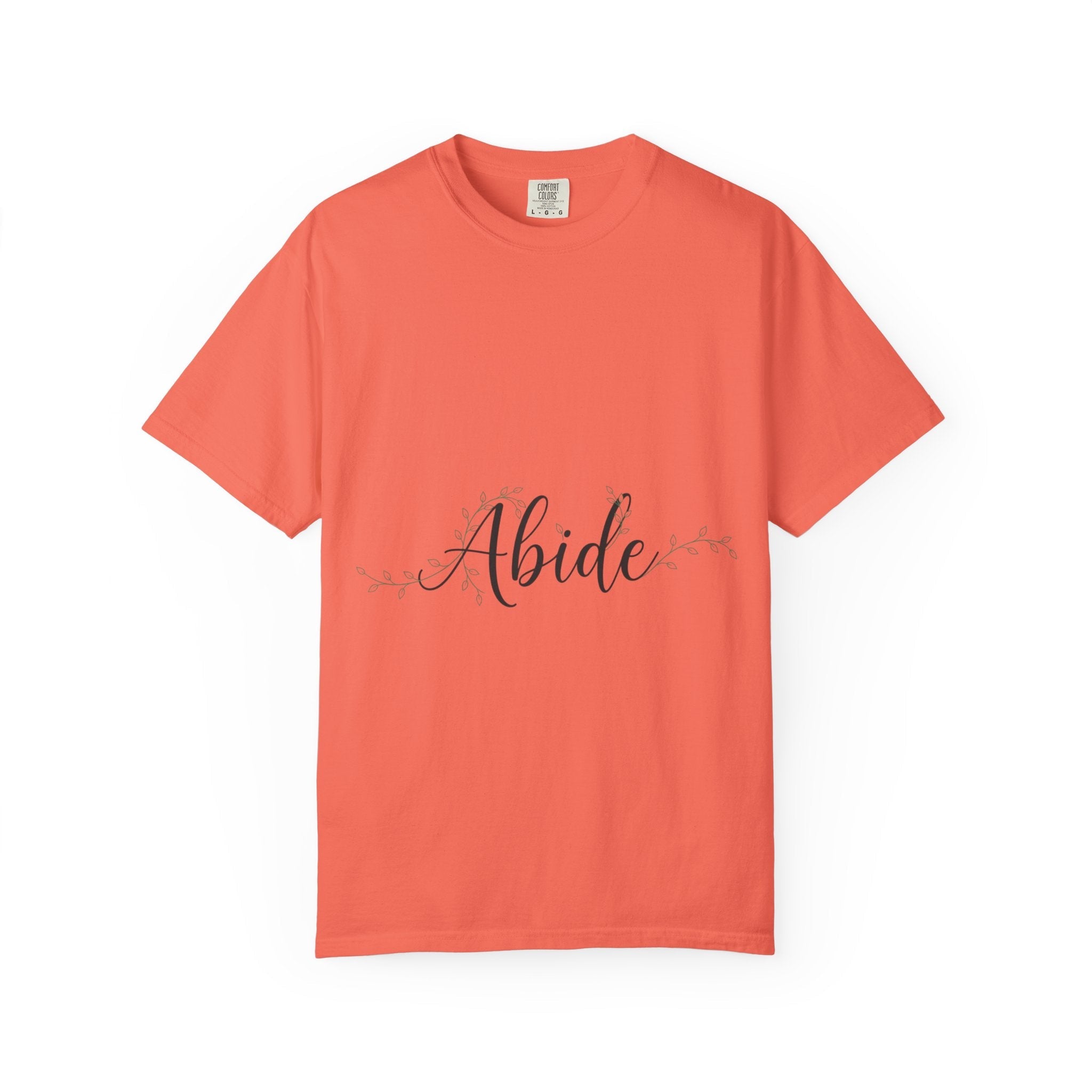 Abide in the Lord T-Shirt – Vine Design Christian Tee for Faithful Hearts Printify