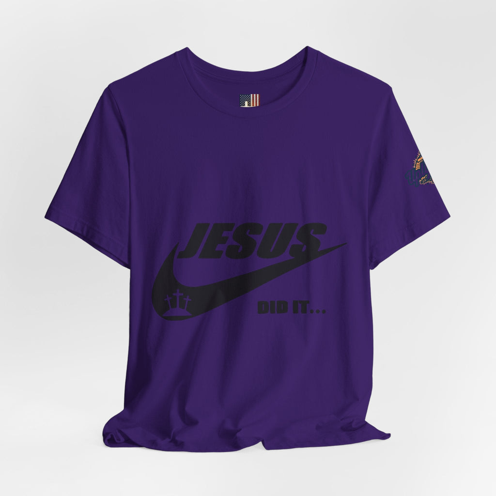 Jesus Did It T-shirt - Funny Christian Parody T-shirt - Faith & Victory Apparel Printify