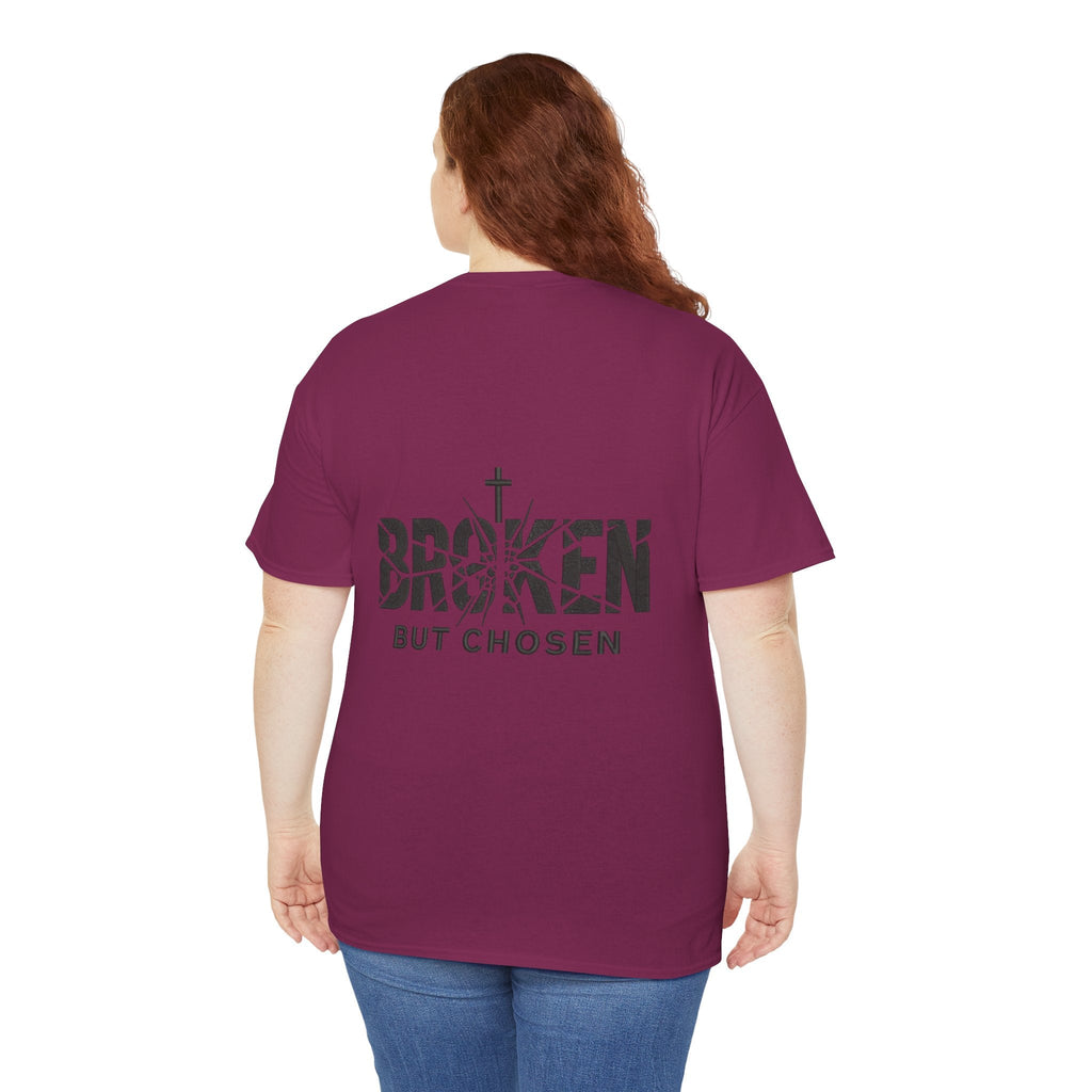 Broken But Chosen T-Shirt — Inspirational Faith Graphic Tee Printify