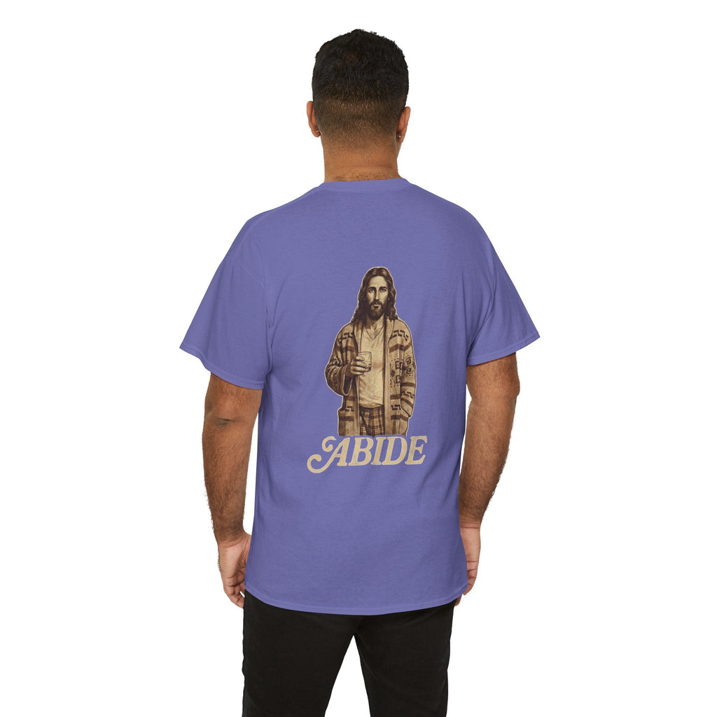Abide Vintage Jesus Tee — "The Dude" Graphic Christian T-Shirt Printify
