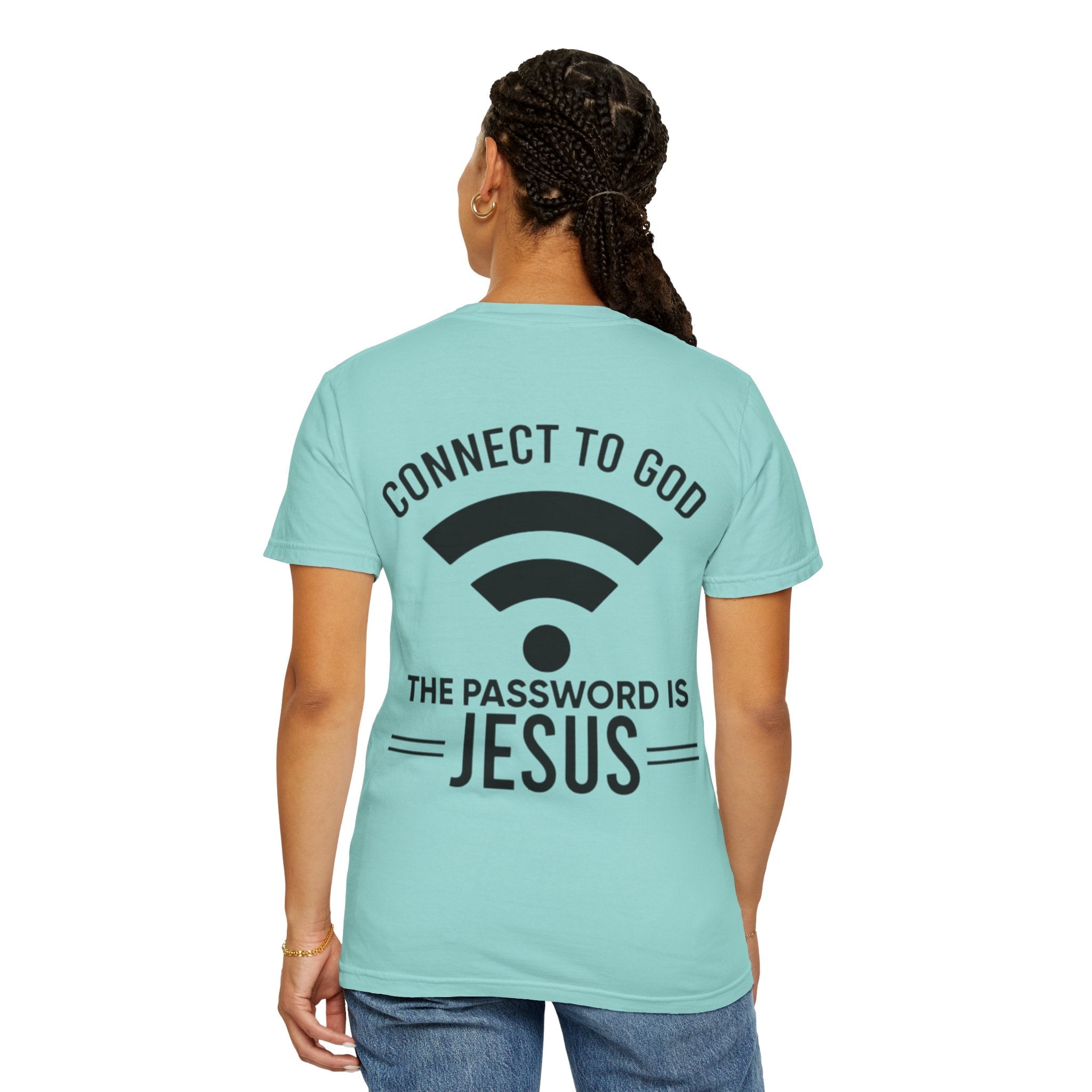 Connect to God T-shirt - WIFI Password is Jesus - Funny Christian Faith T-shirt Printify