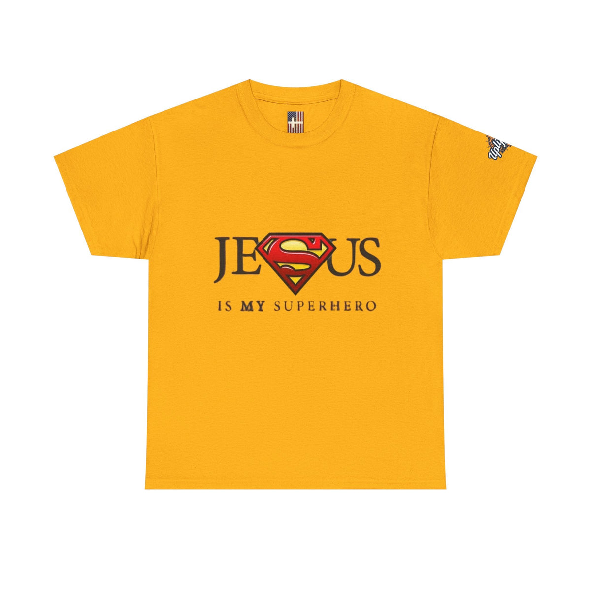 Jesus Is My Superhero T-Shirt — Faith-Based Superman-Inspired Tee Printify