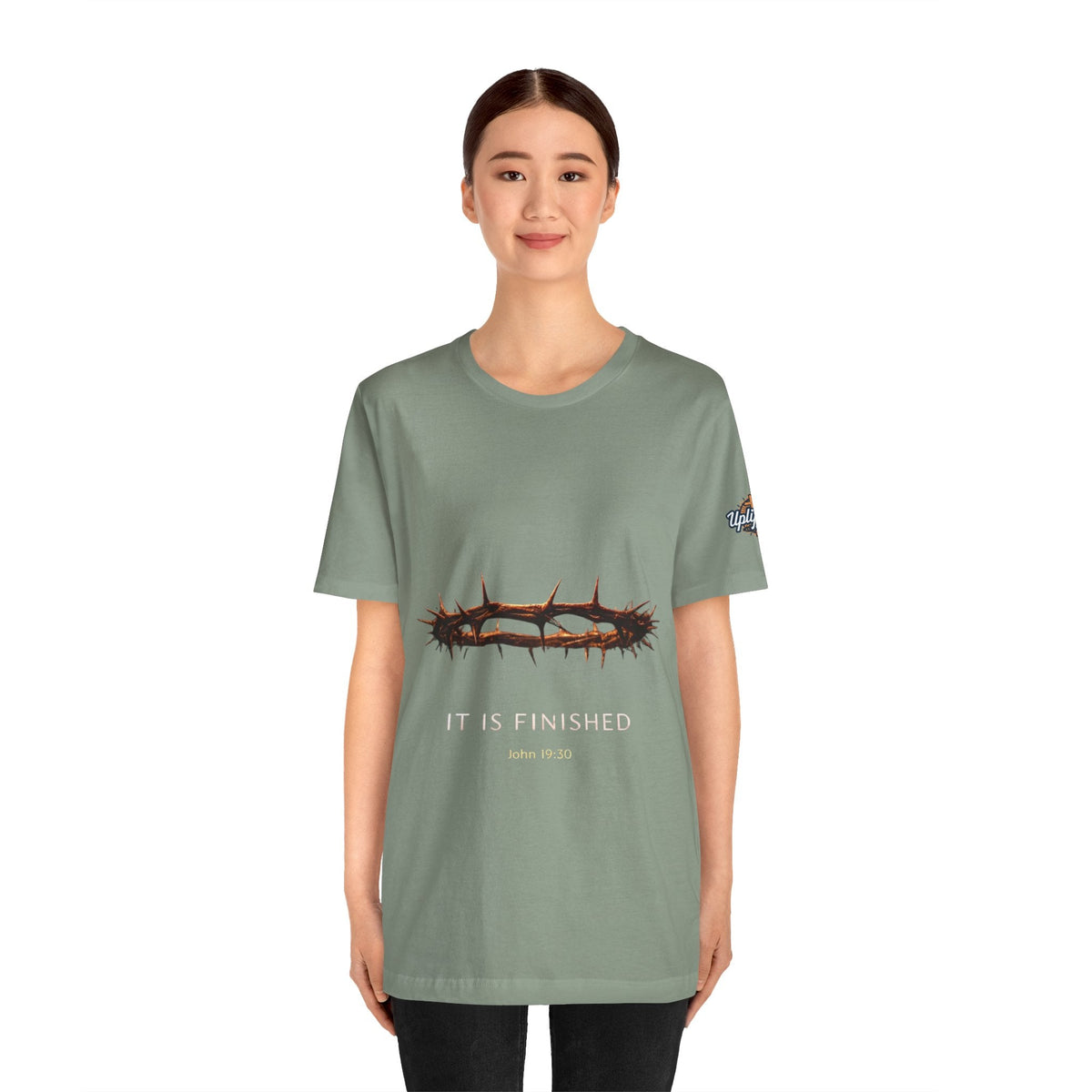 It Is Finished Crown of Thorns Tee — Christian John 19:30 Faith Shirt Printify