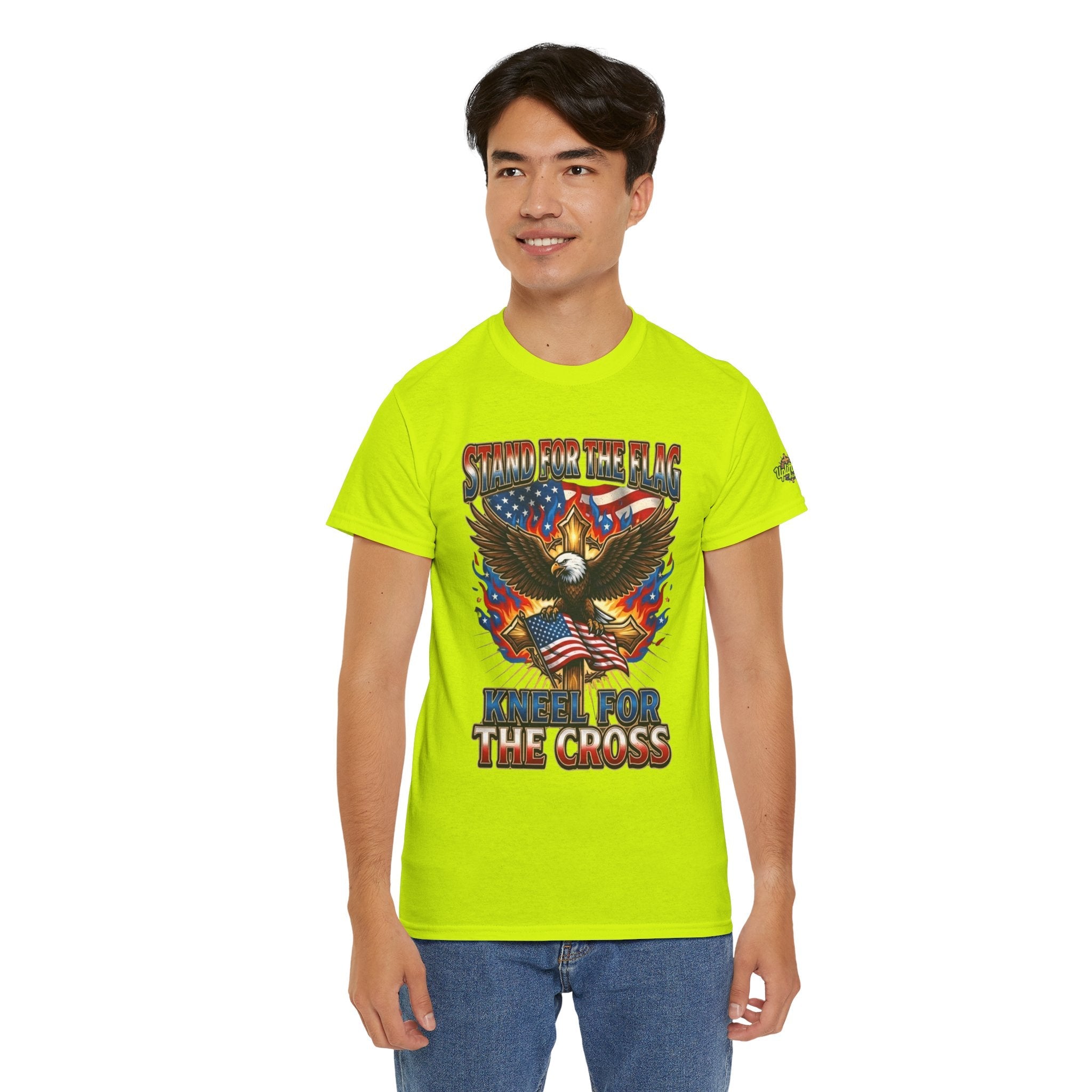 Stand for the Flag Kneel for the Cross T-shirt | Patriotic Eagle T-shirt Printify