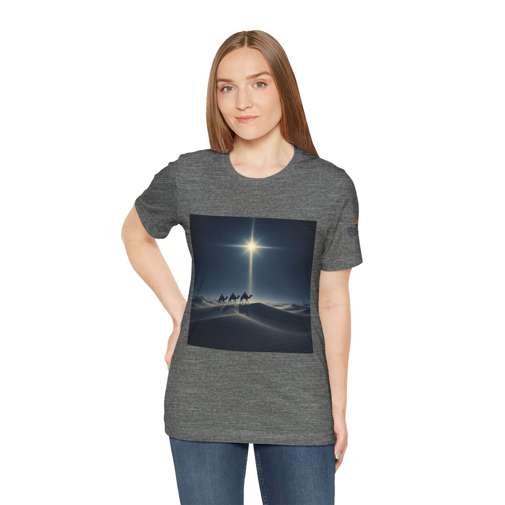 3 Wise Men T-shirt – Magi Camels Nativity Journey Christian Christmas T-shirt for Epiphany Faith & Holy Night Printify