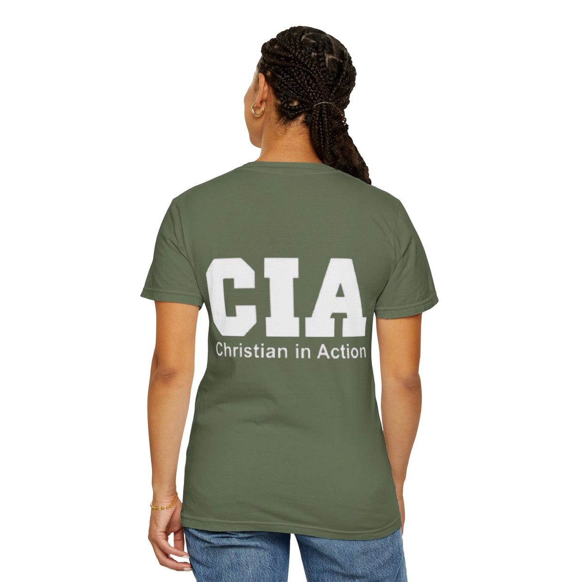 CIA Christian in Action T-shirt - Funny Faith Parody T-shirt - Mission Ready Apparel Printify