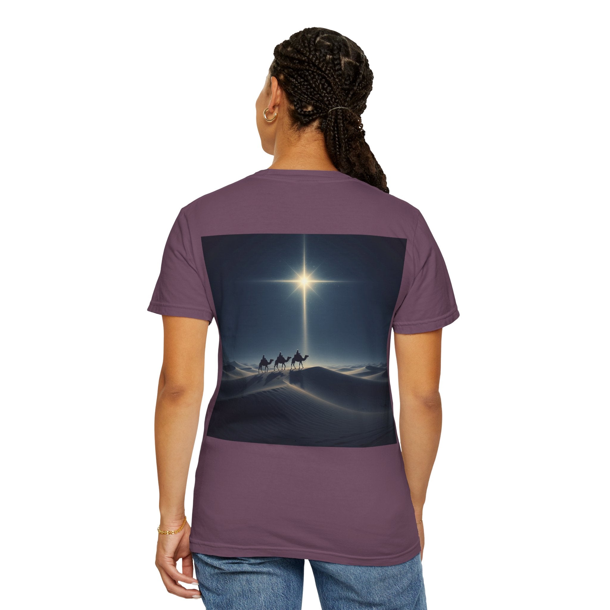 3 Wise Men T-shirt – Magi Camels Nativity Journey Christian Christmas T-shirt for Epiphany Faith & Holy Night Printify