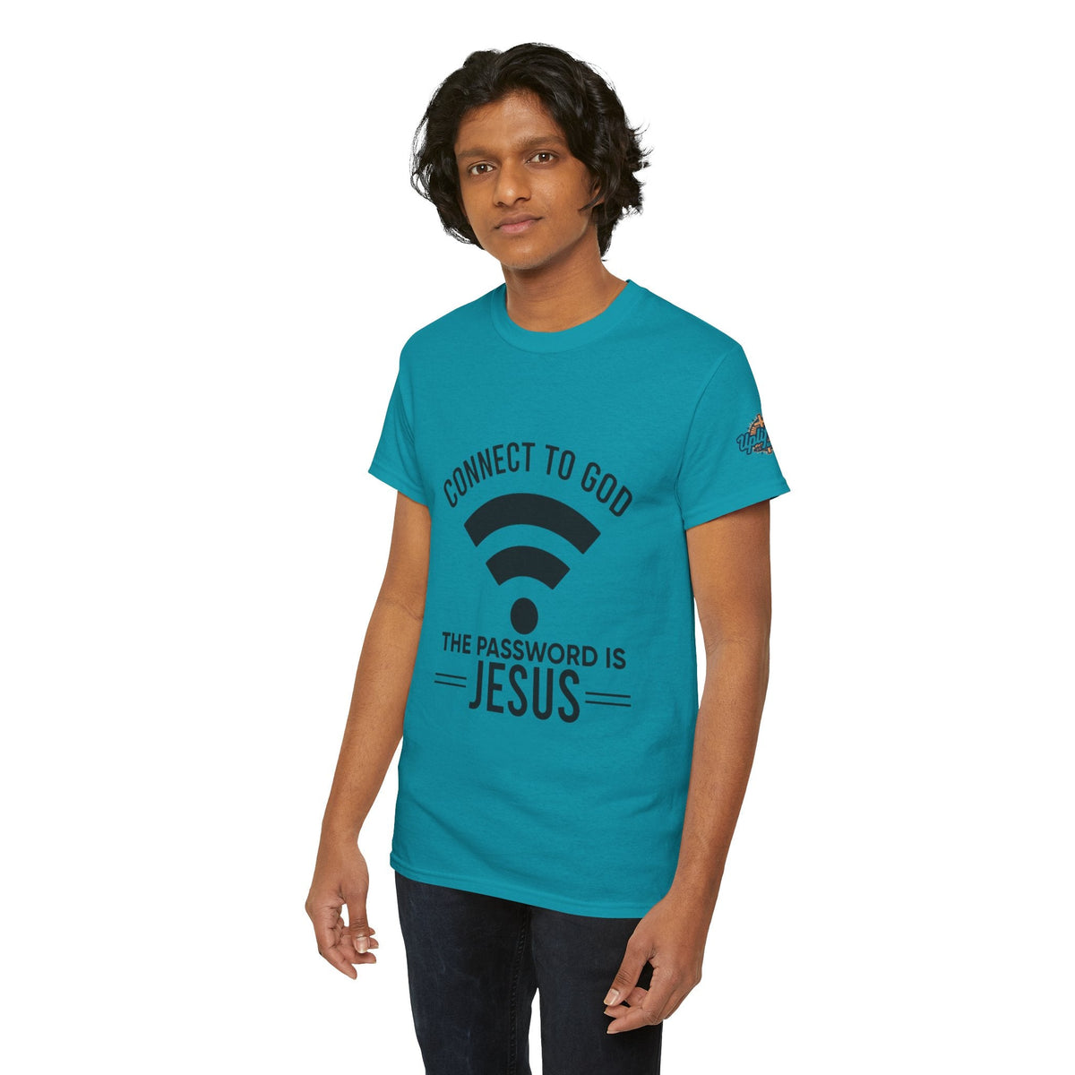 Connect to God T-shirt - WIFI Password is Jesus - Funny Christian Faith T-shirt Printify