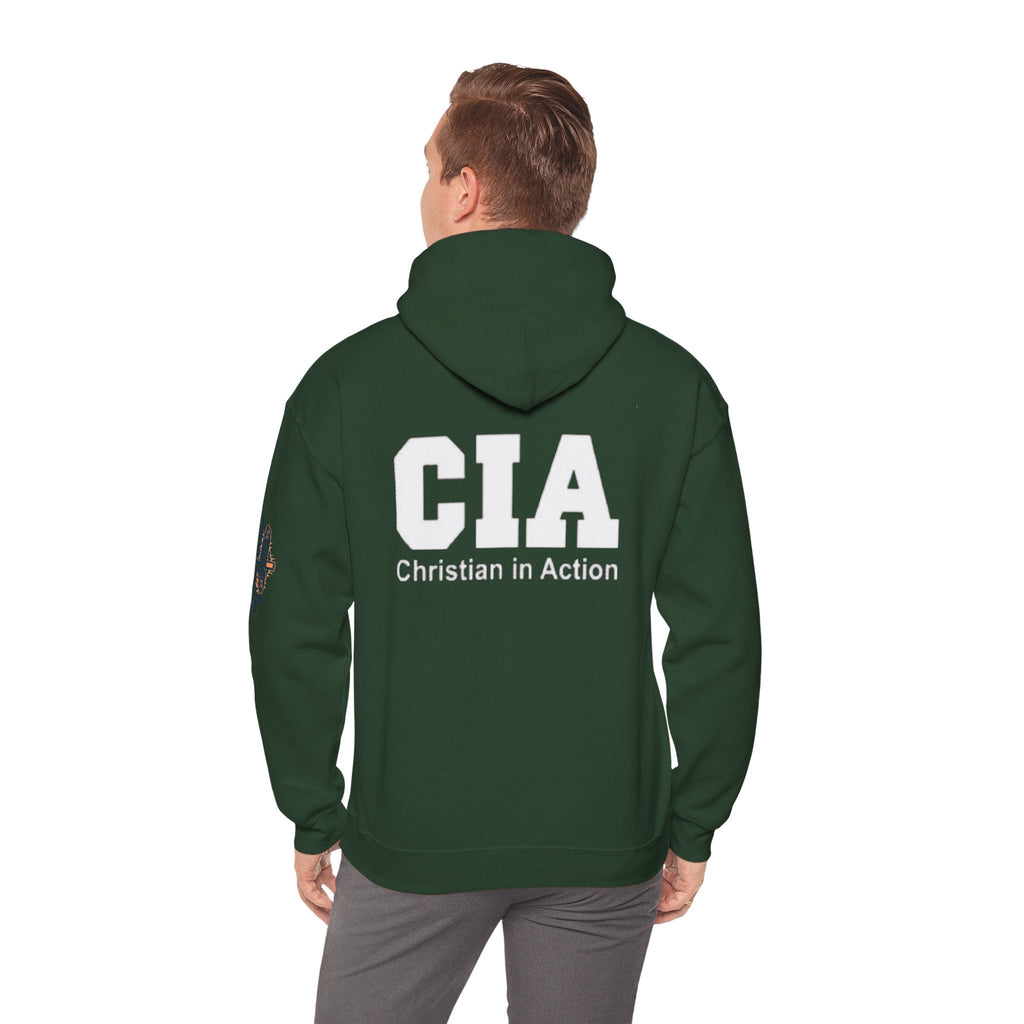 CIA Christian in Action Hoodie - Funny Faith Parody Hoodie - Mission Ready Apparel Printify